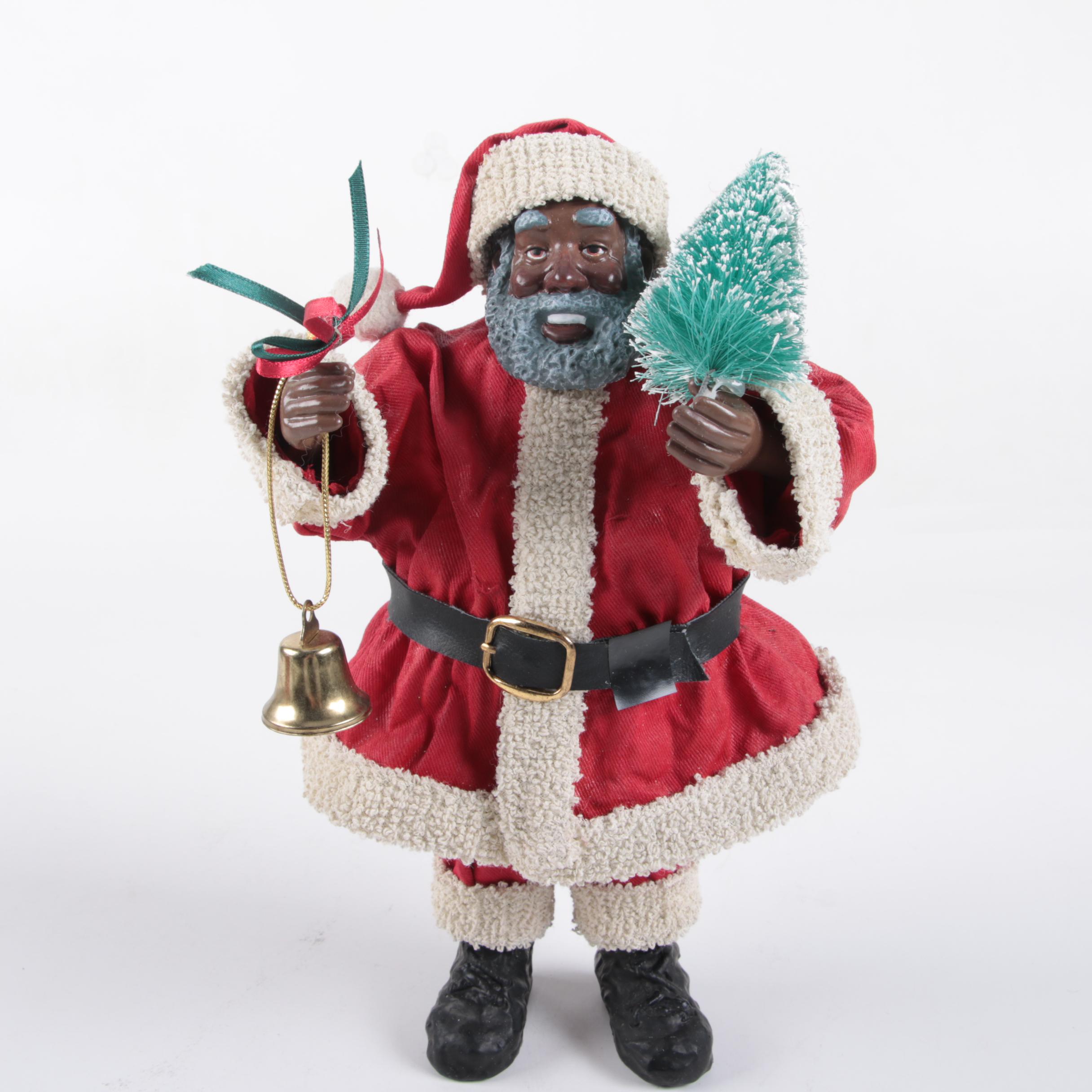 African American Santa Figurine
