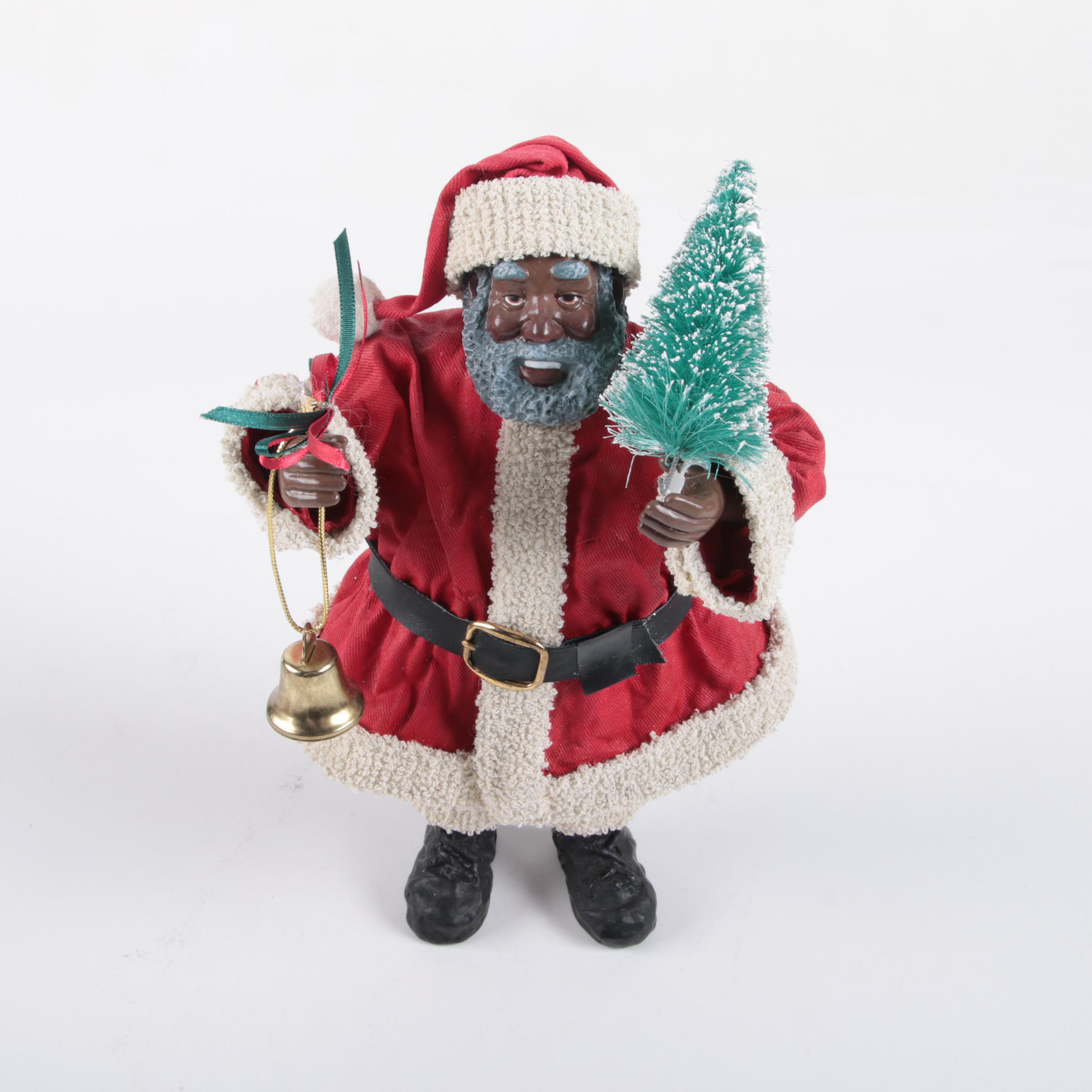 African American Santa Figurine