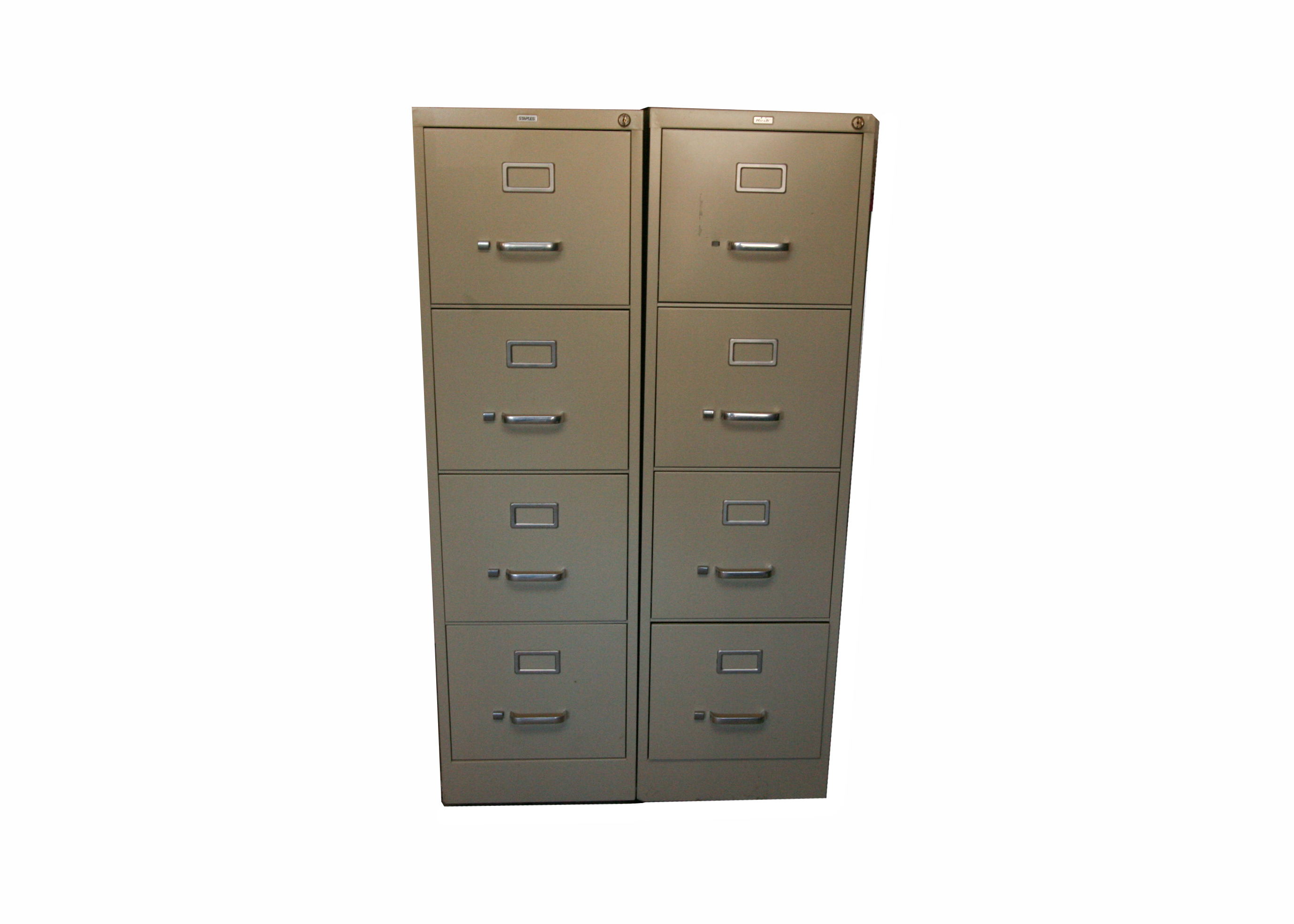 Hirsh and Staples Metal Filing Cabinets