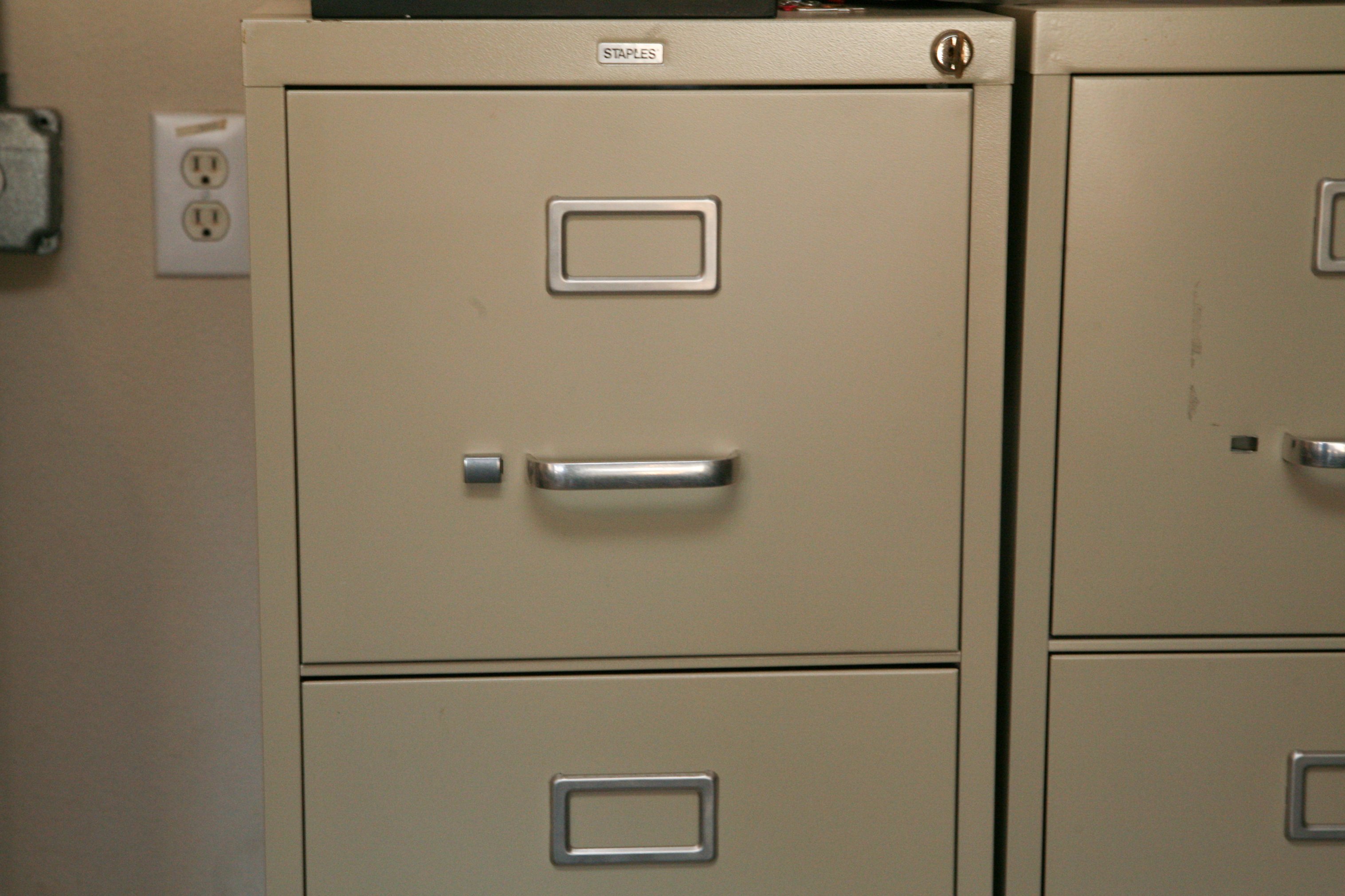 Hirsh and Staples Metal Filing Cabinets