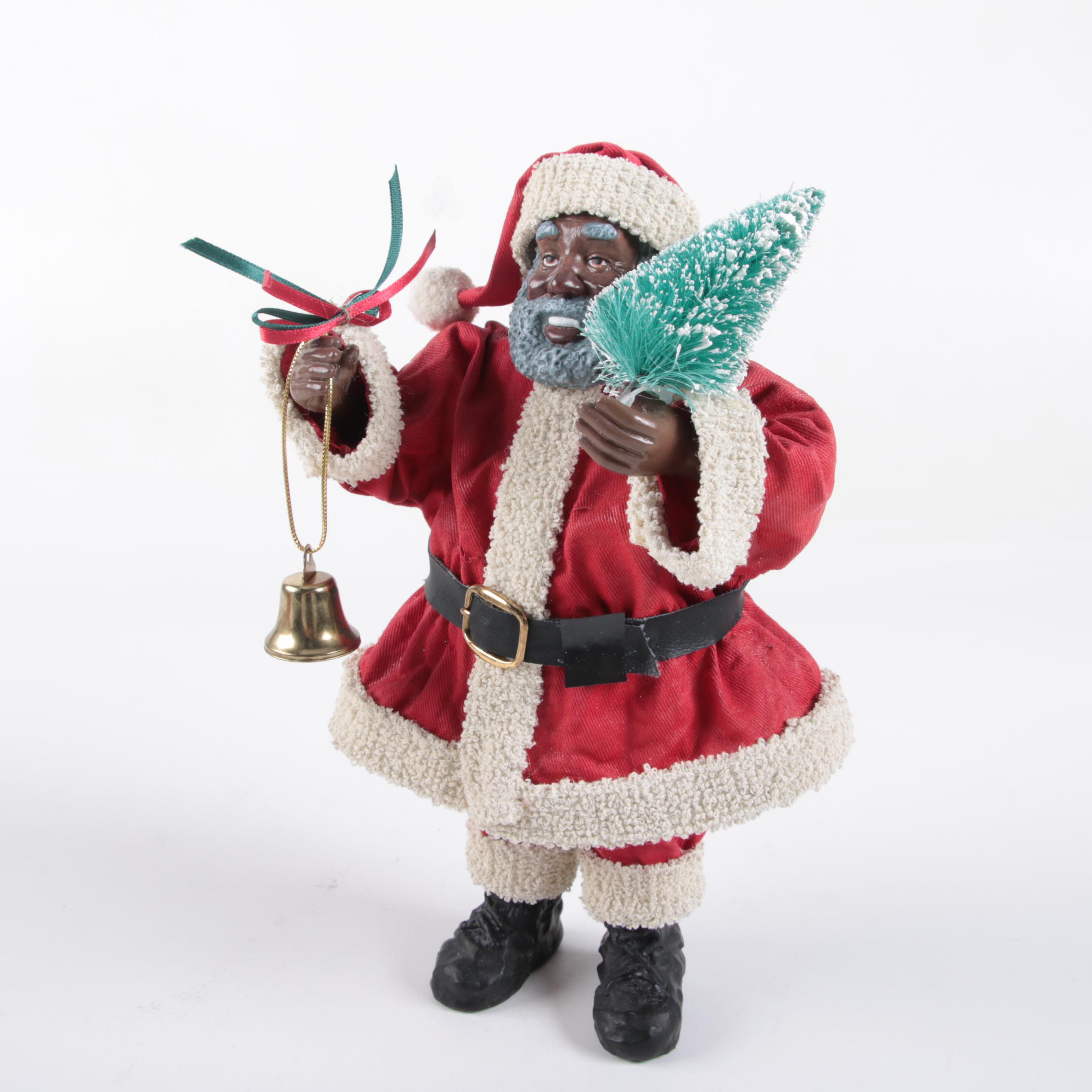 African American Santa Figurine