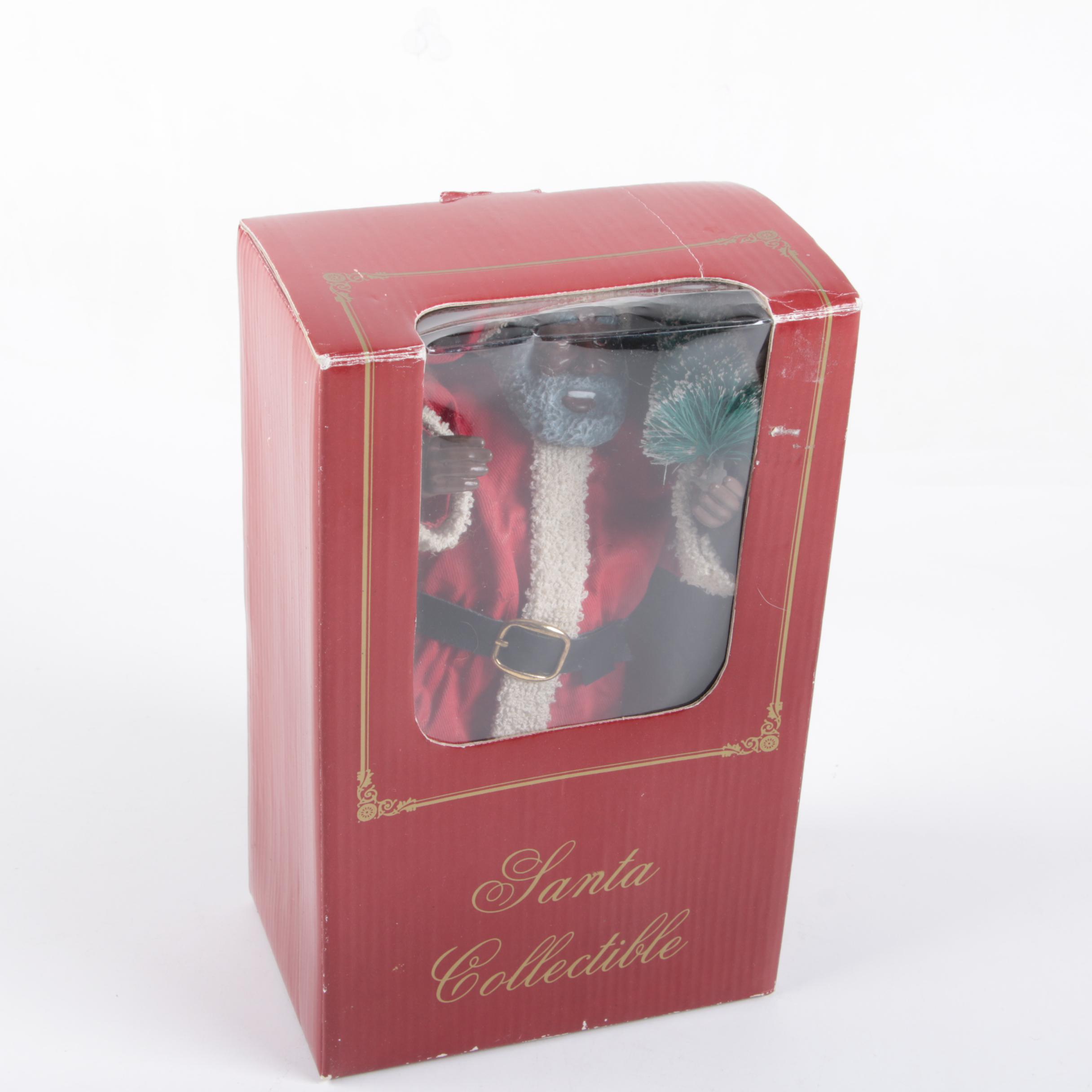 African American Santa Figurine