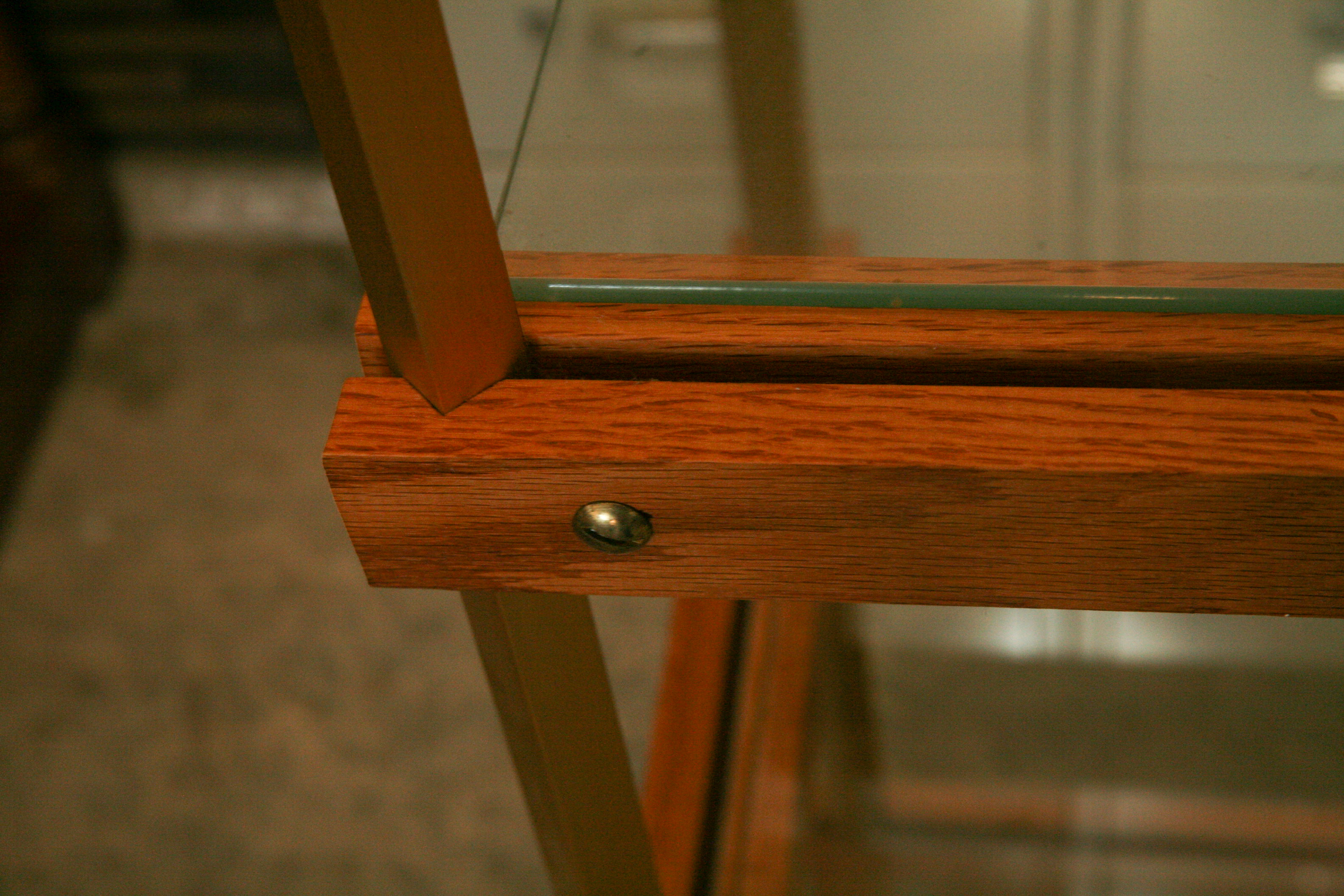 PPG Wood and Glass Shelving Unit