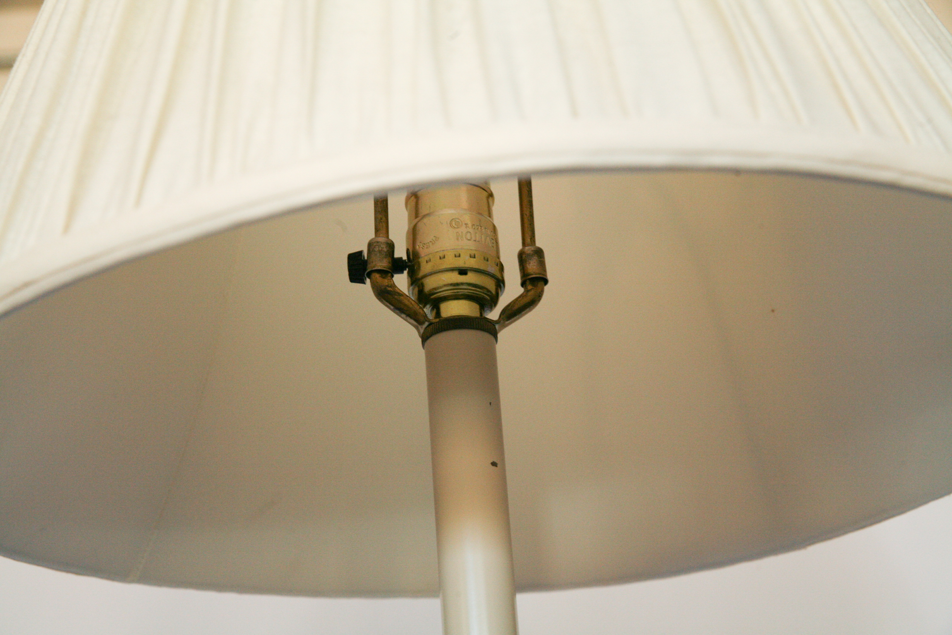 Vintage Brass Tray Floor Lamp