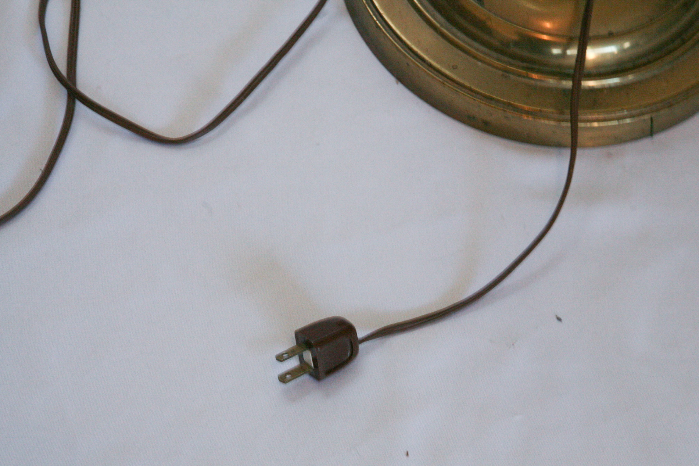 Vintage Brass Tray Floor Lamp