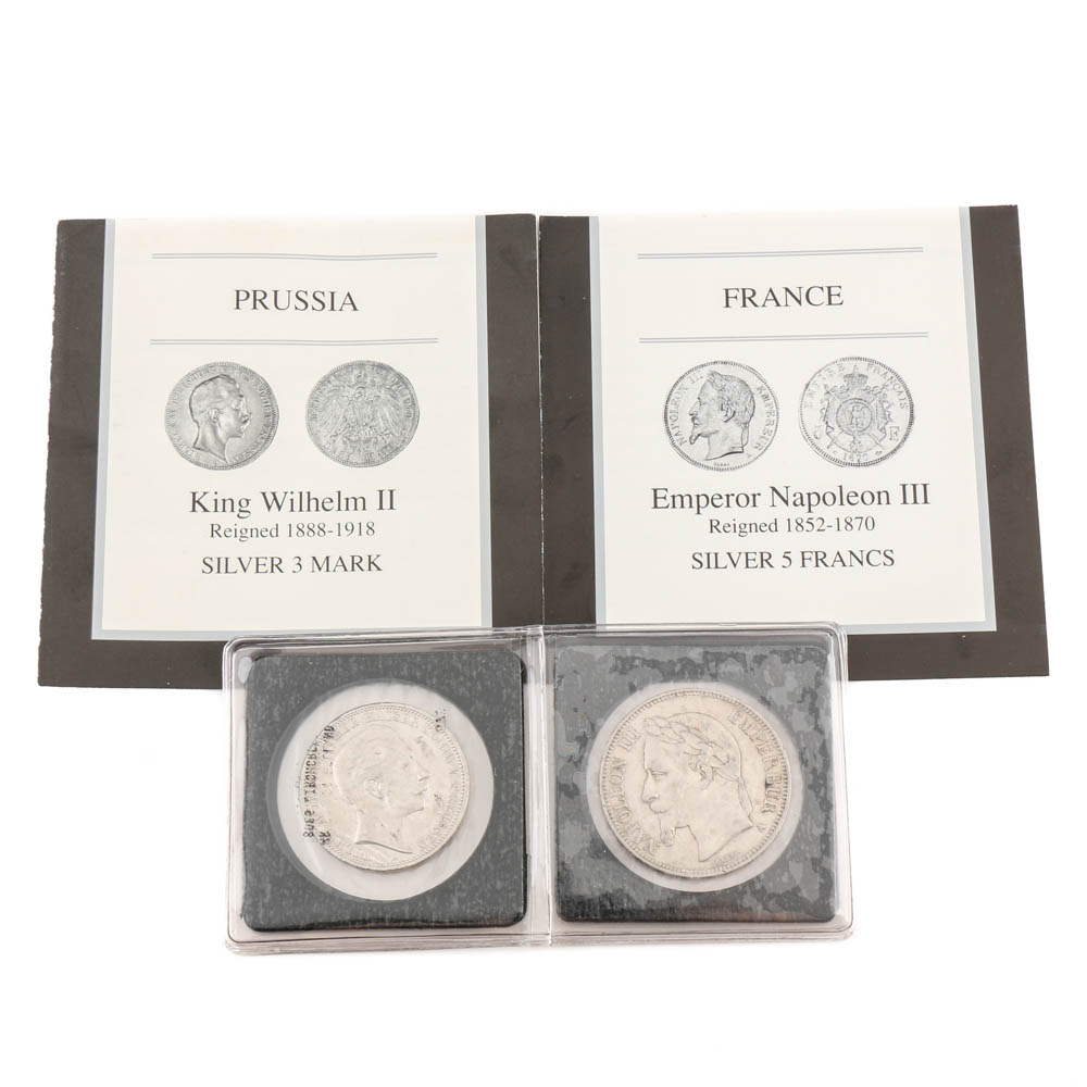 Two Antique European Silver Coins