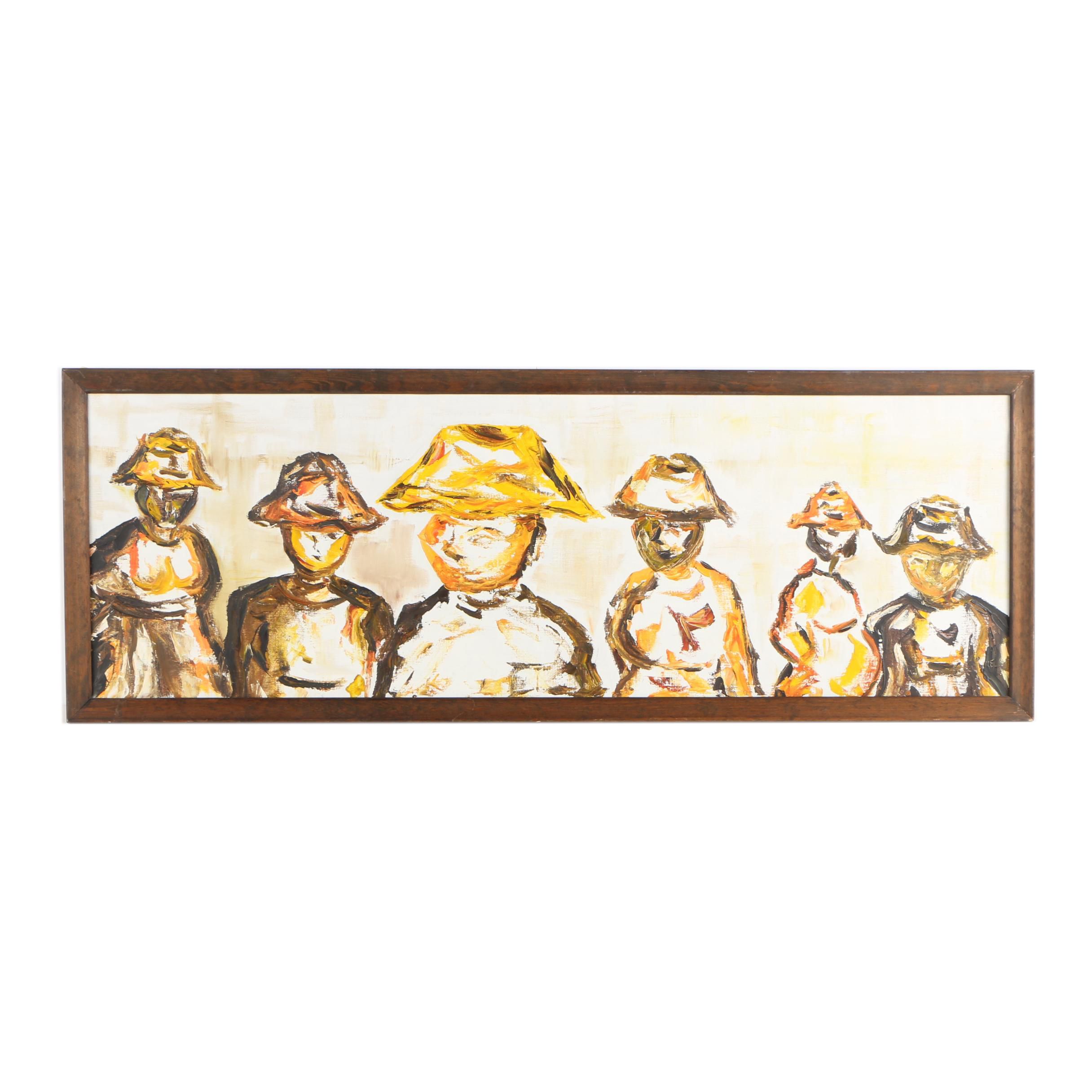 Oil Painting of Fishermen