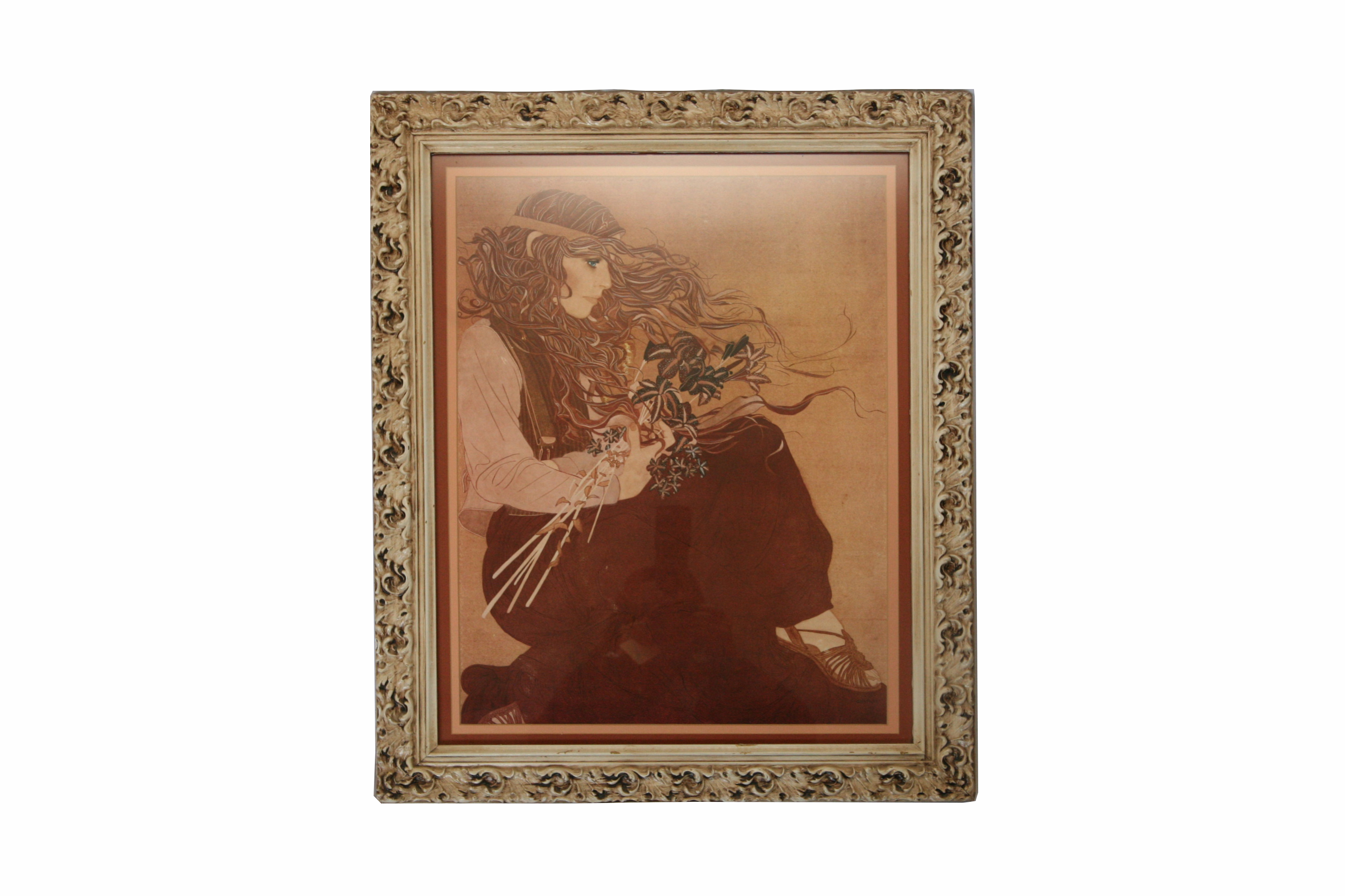 Reproduction Print After Chaplan Portrait of a Woman