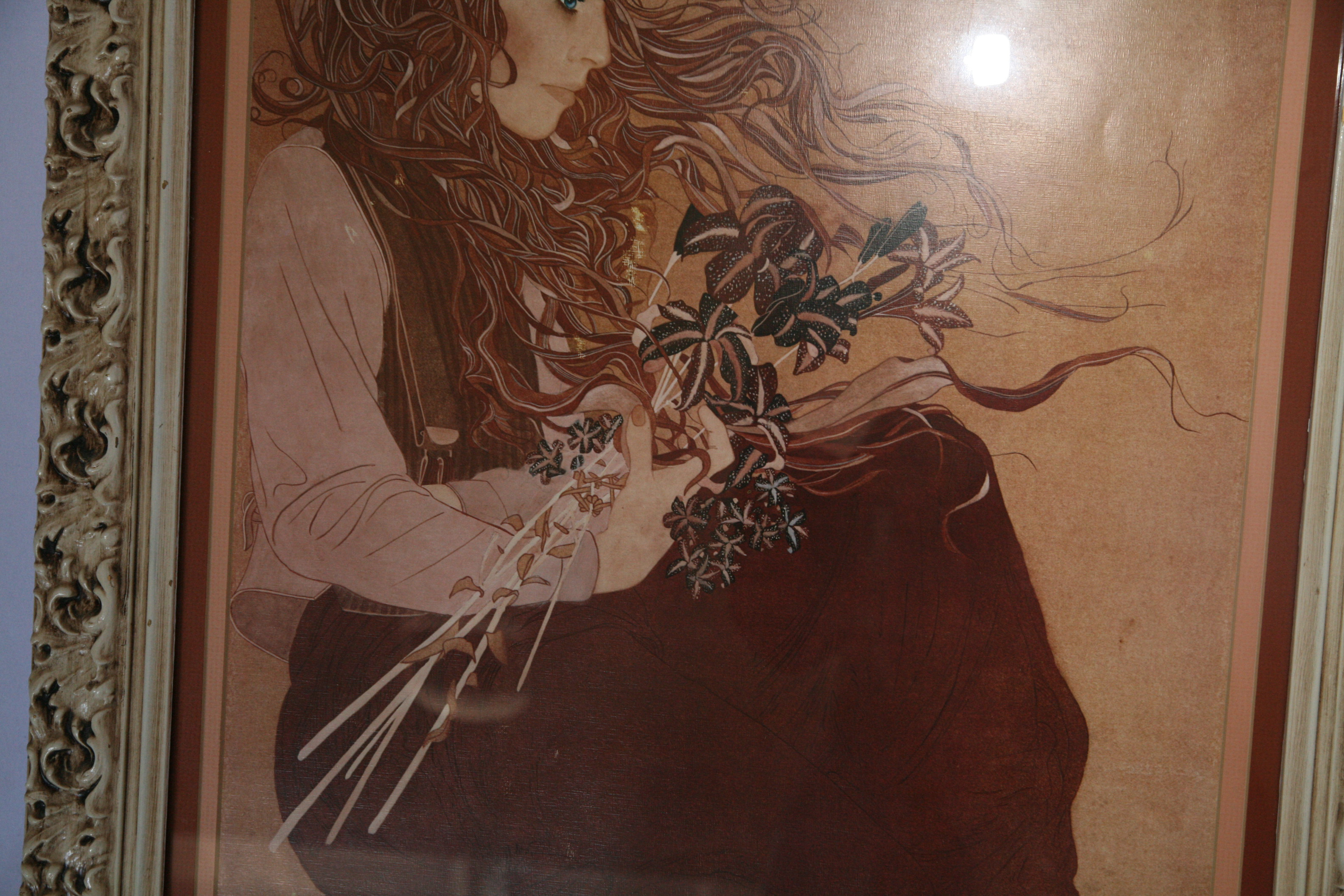 Reproduction Print After Chaplan Portrait of a Woman