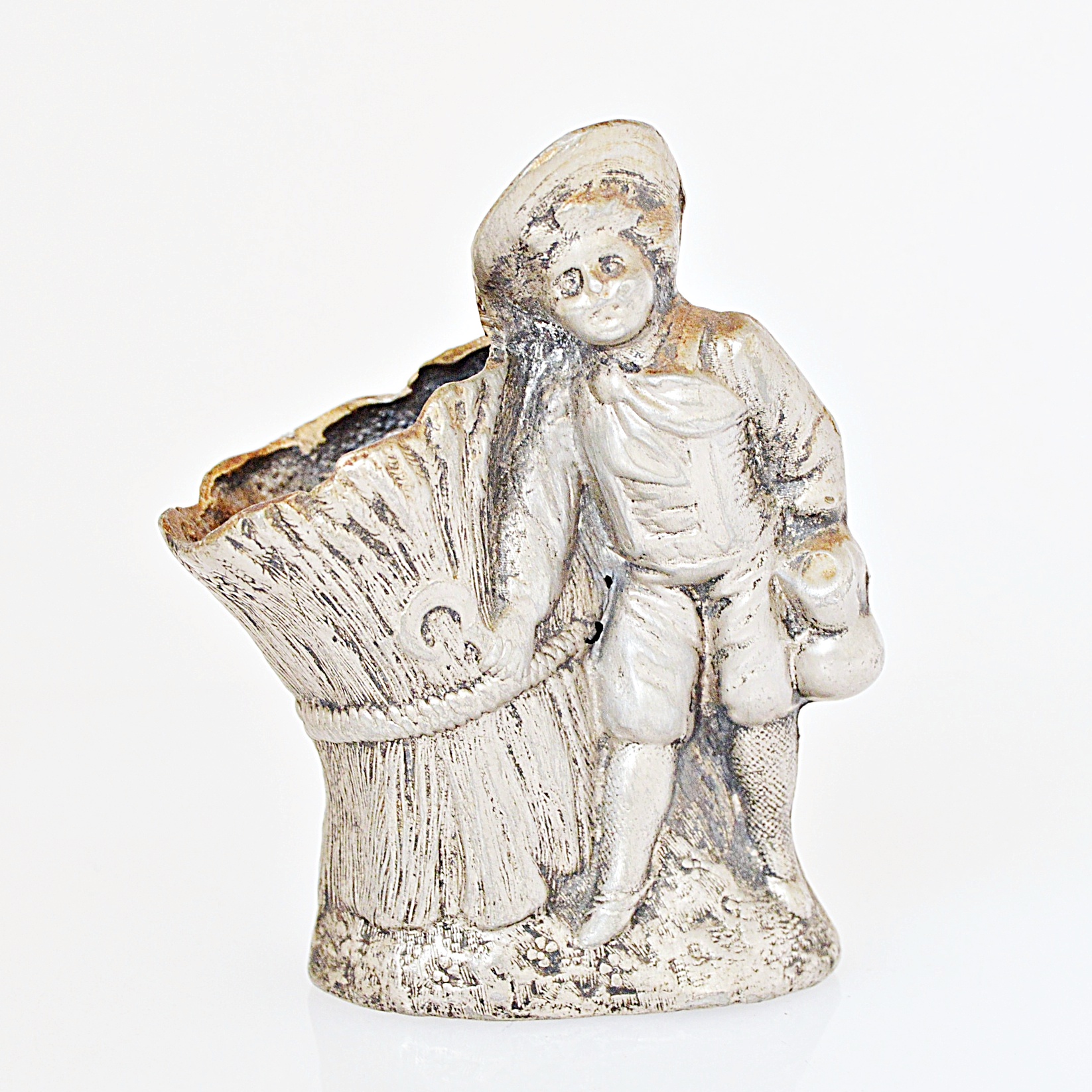 Victorian Spelter Figural Toothpick Holder