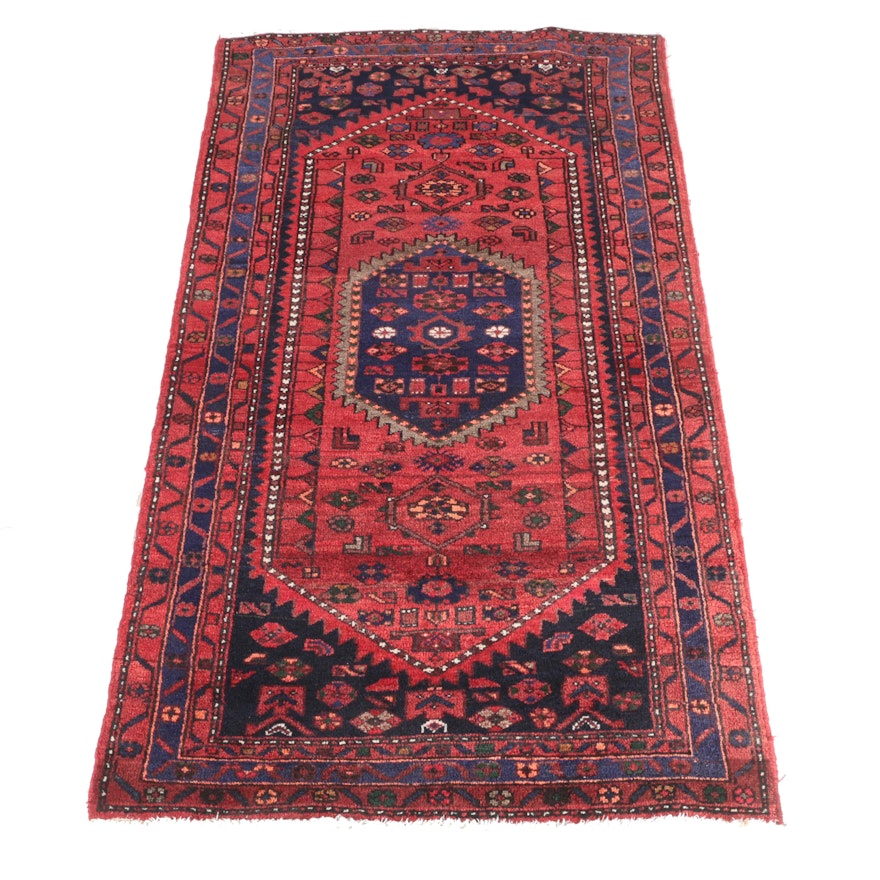 Hand-Knotted Persian Bijar Area Rug