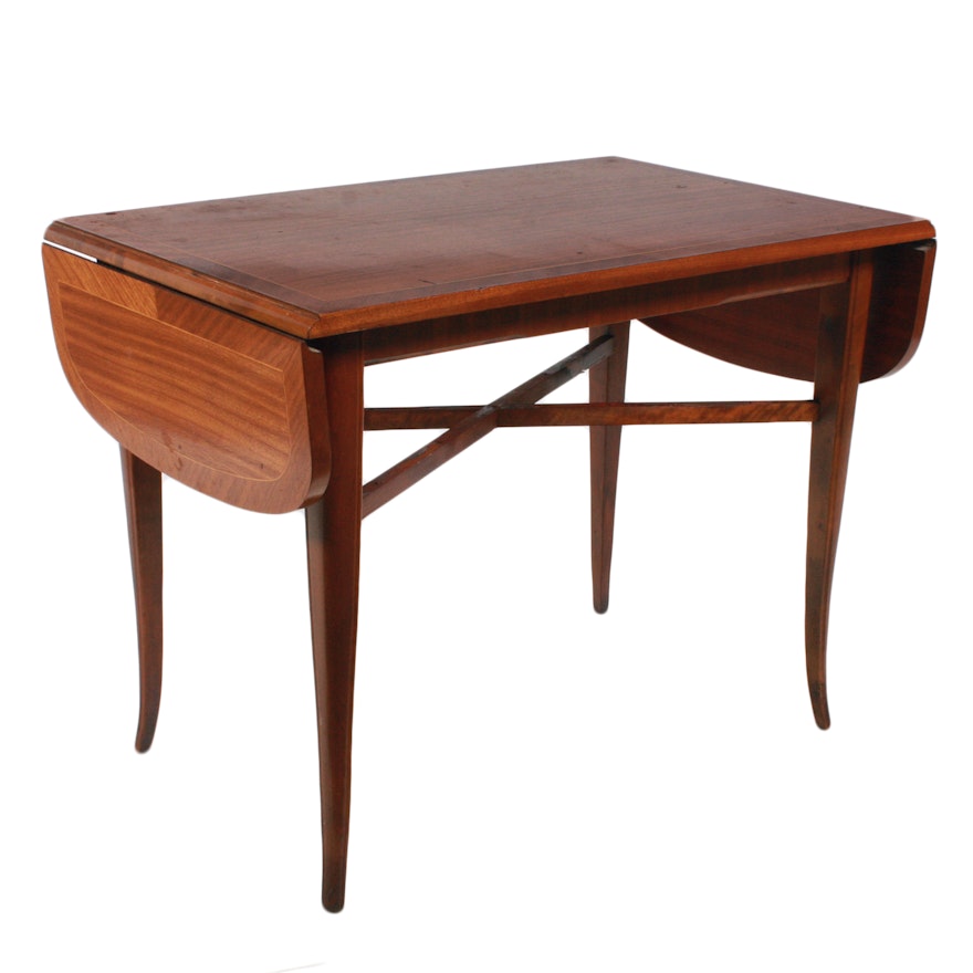 Swedish Mahogany Drop Leaf Dining Table