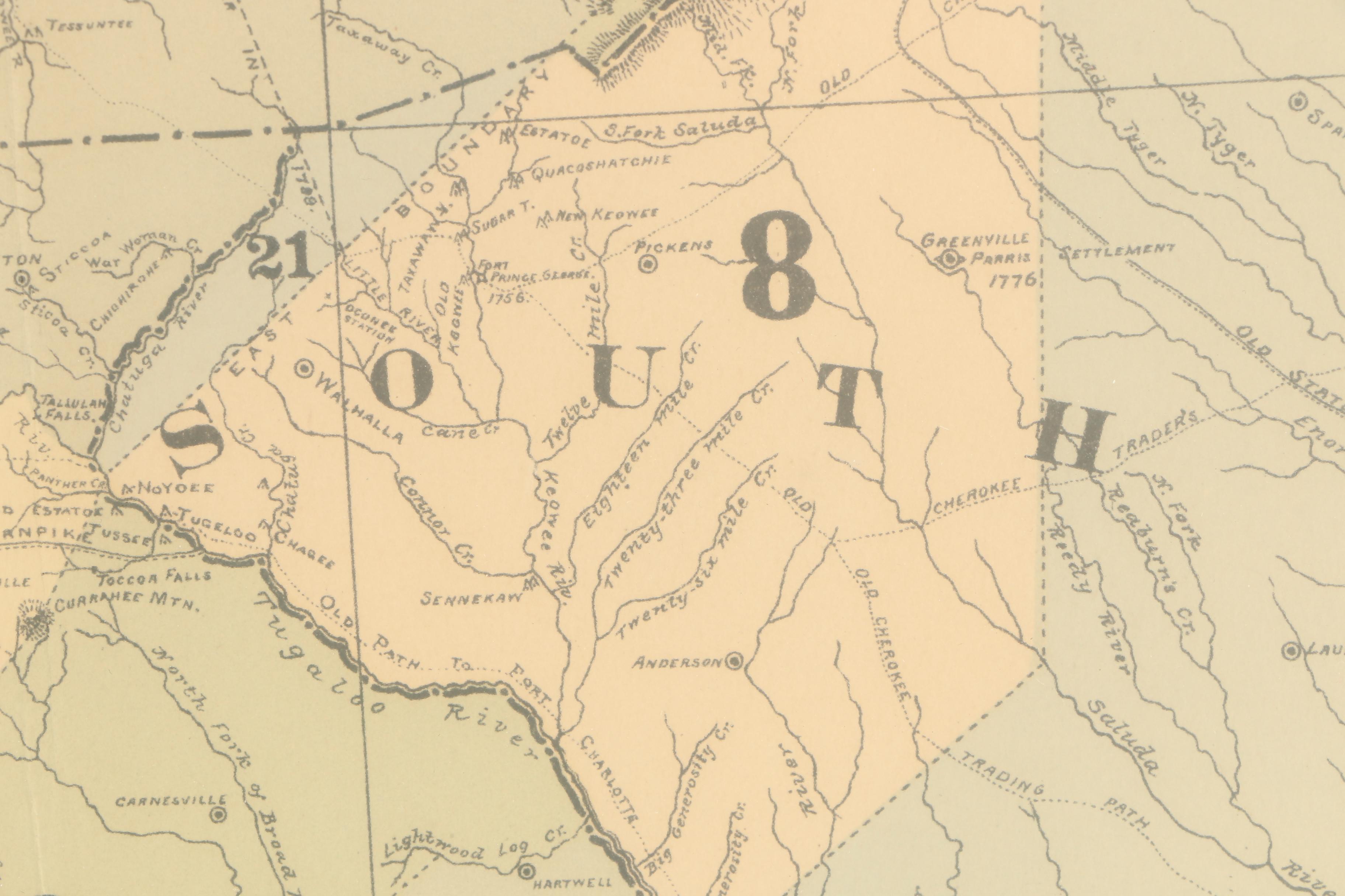 1884 Smithsonian Institution Map of Cherokee Nation