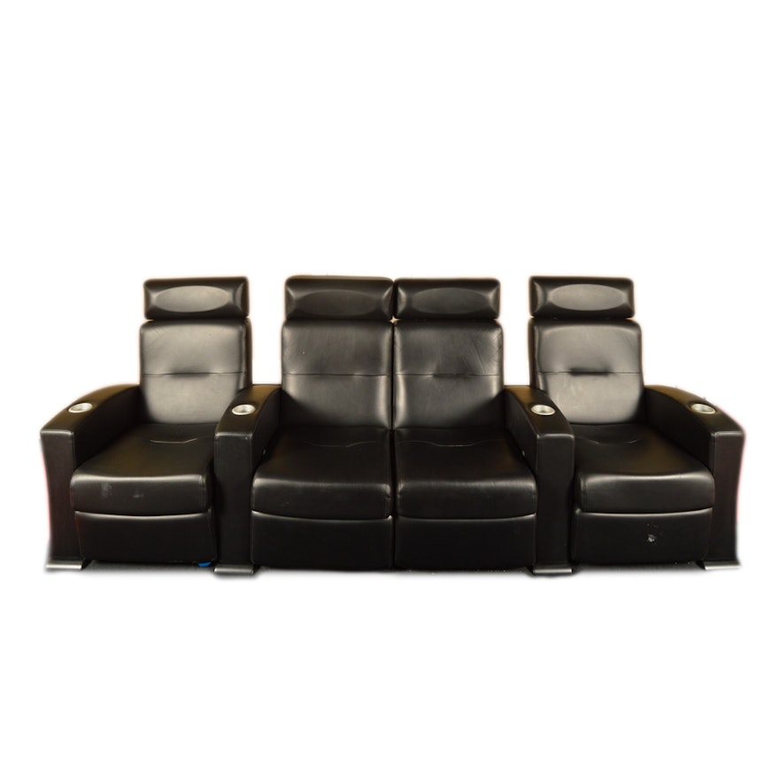 Black Leather Theater Seats