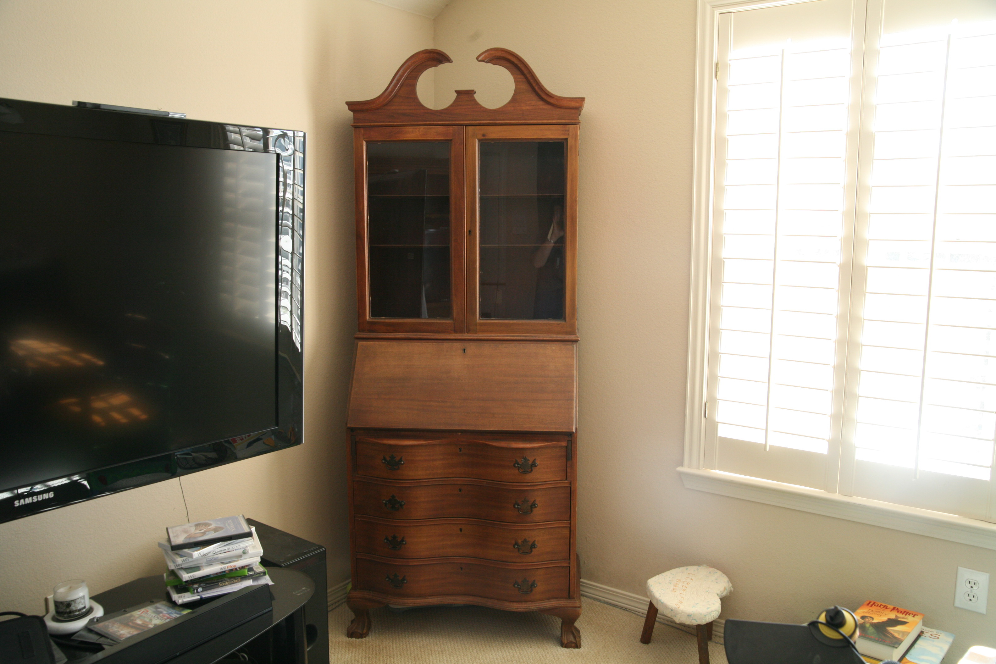 Vintage Federal Style Walnut Secretary