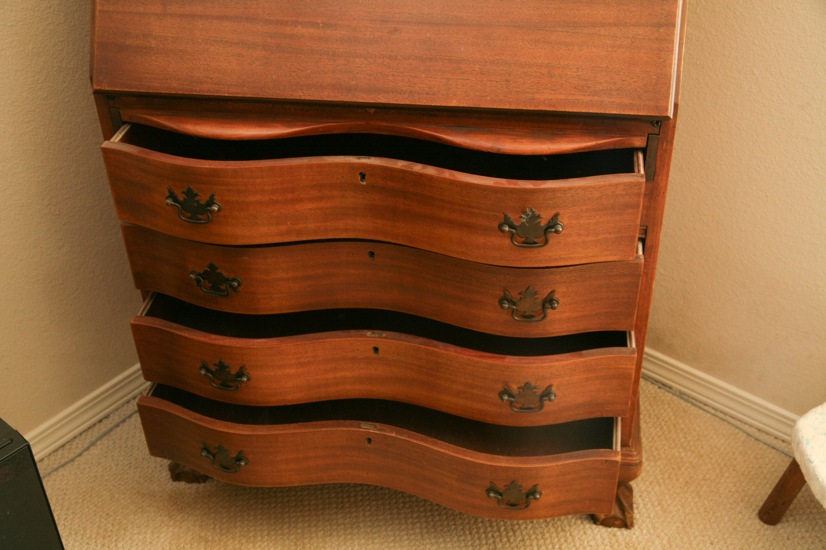 Vintage Federal Style Walnut Secretary