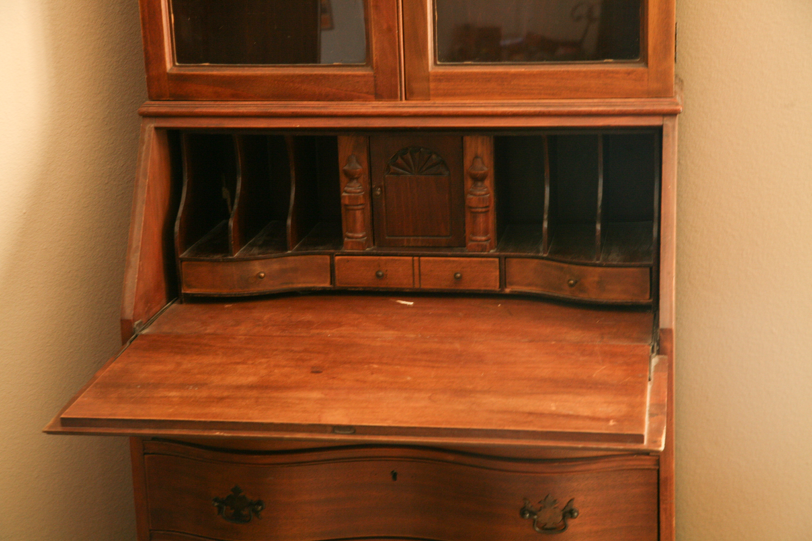 Vintage Federal Style Walnut Secretary