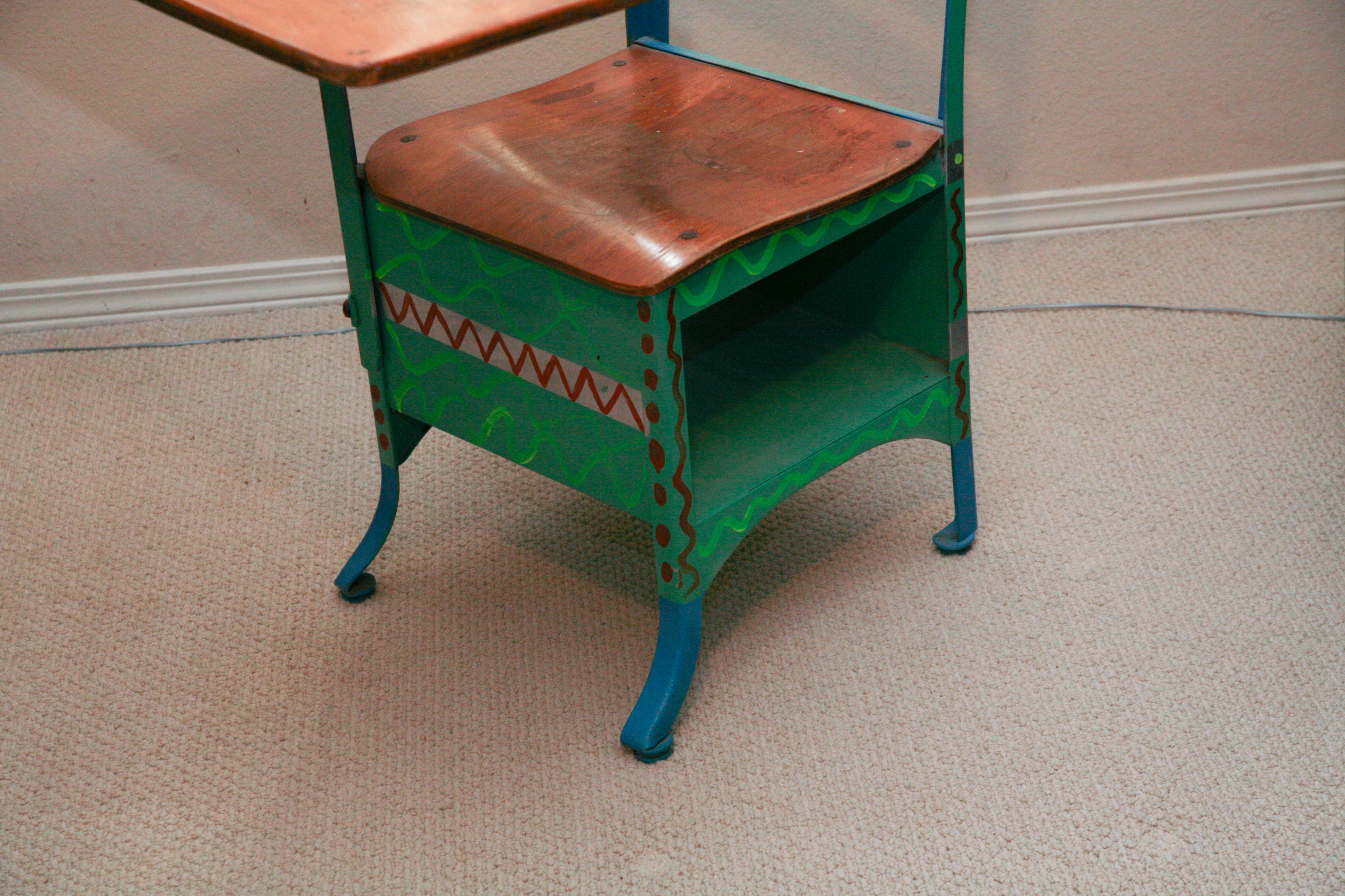 Vintage Painted School Desk