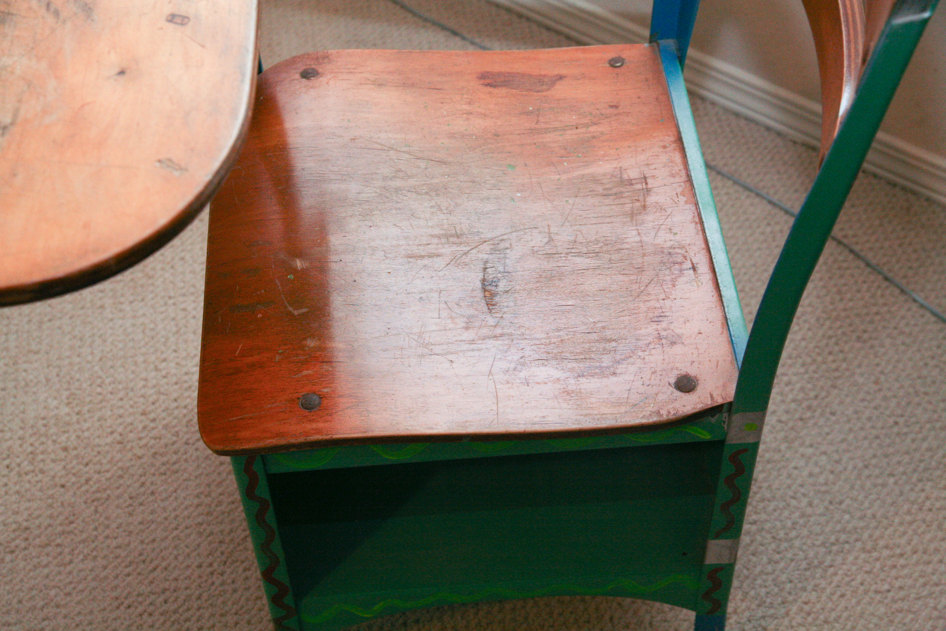 Vintage Painted School Desk