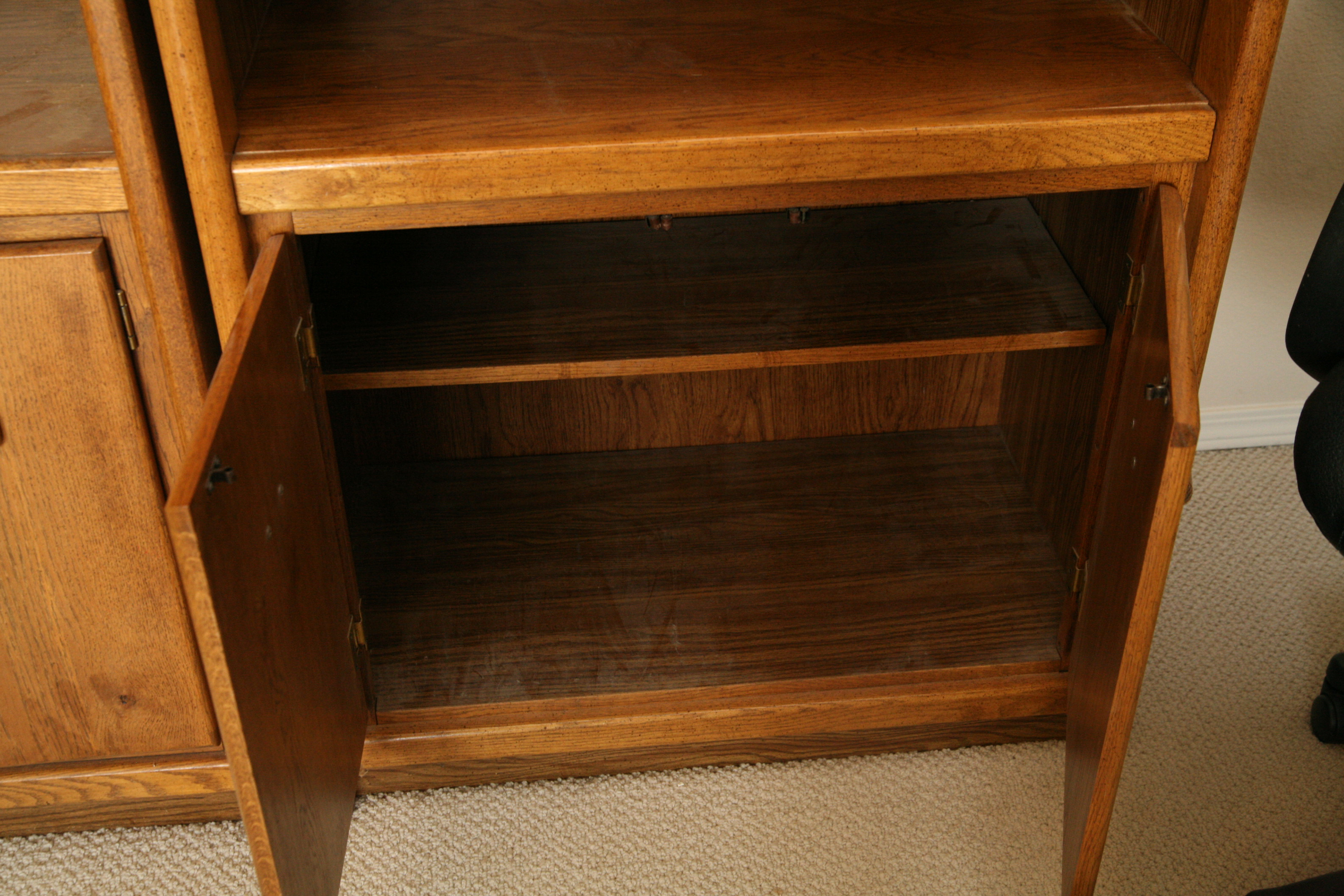 Pair of Campaign Style Bookshelves