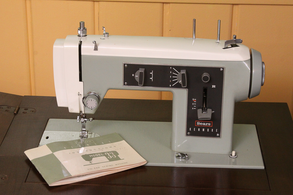 Vintage Sears Kenmore Sewing Machine and Table
