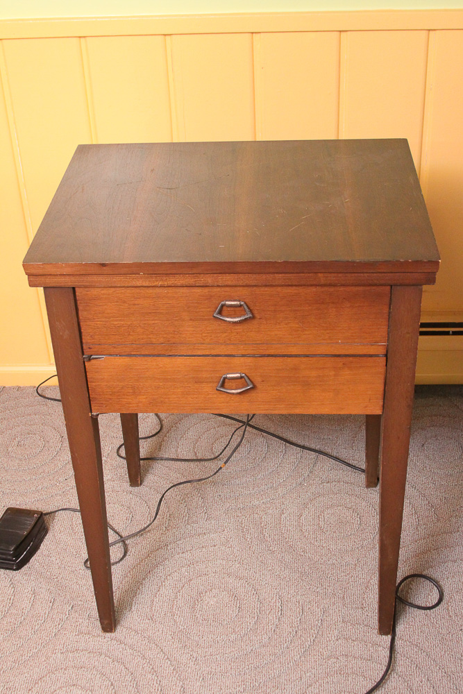 Vintage Sears Kenmore Sewing Machine and Table