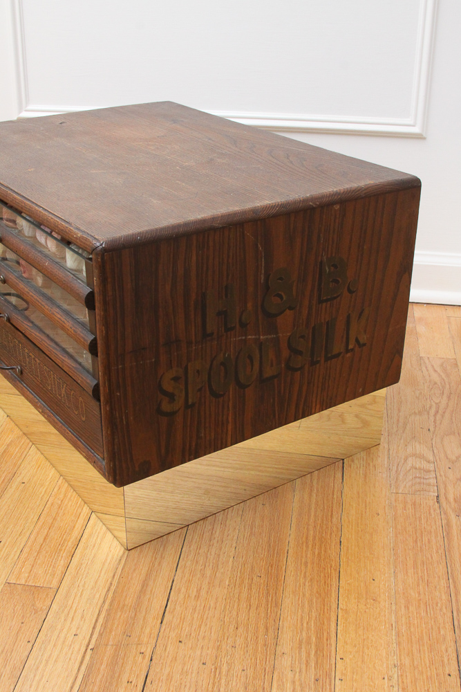 Antique Heminway & Bartlett Silk Company Spool Cabinet