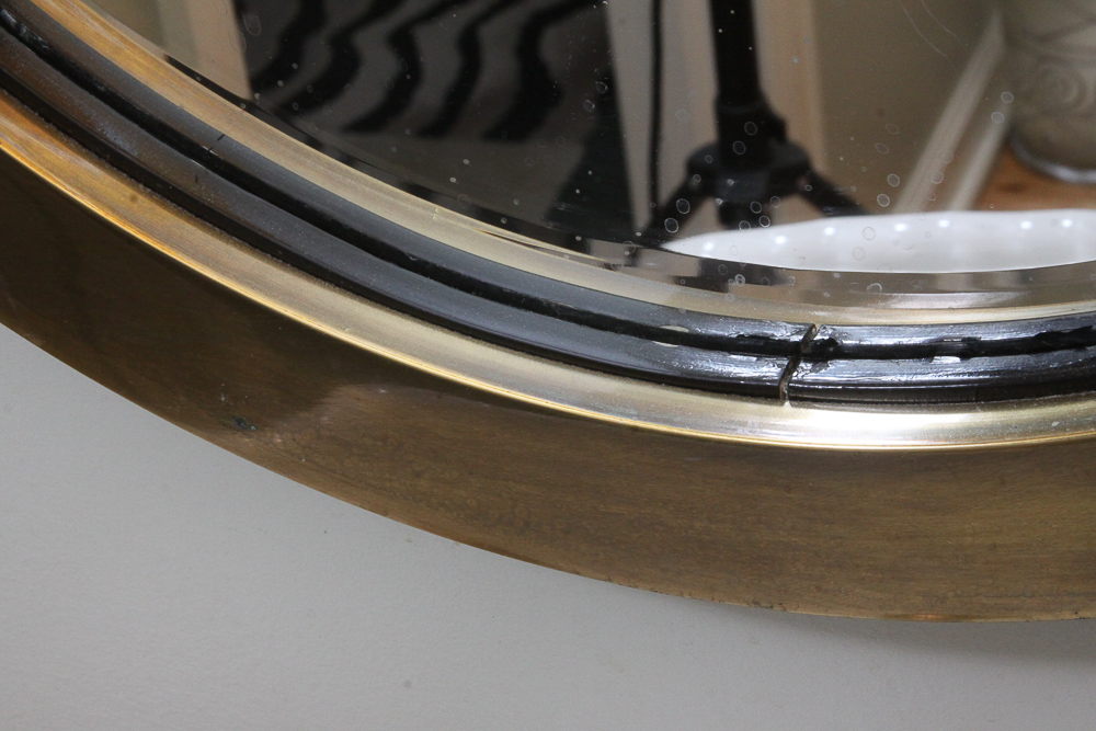 Brass Framed Wall Mirror