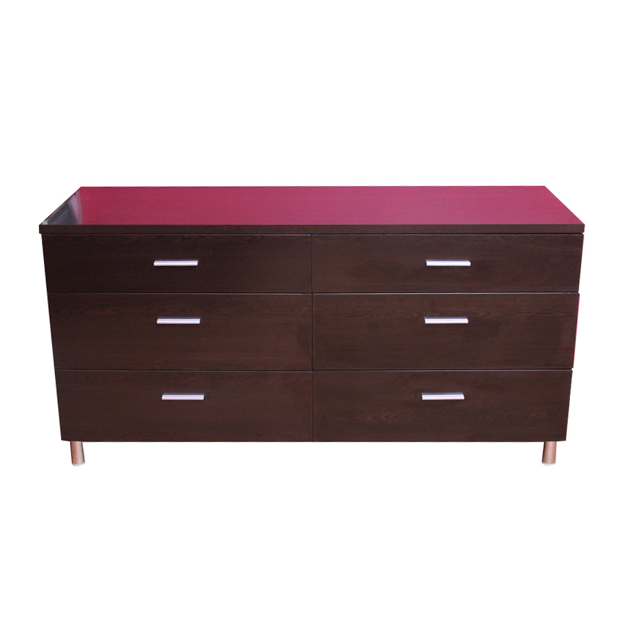 Contemporary Walnut Laminate Dresser and End Table