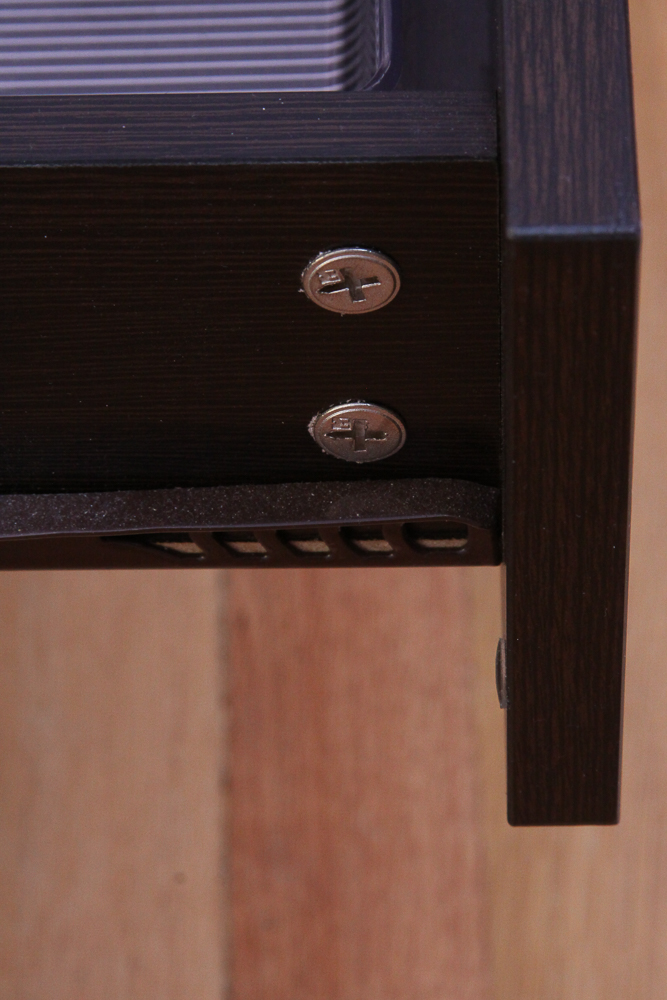Contemporary Walnut Laminate Dresser and End Table