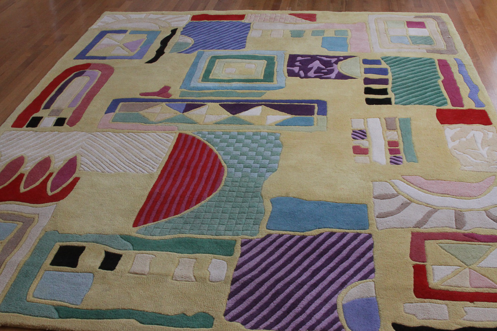 Hand-Tufted Contemporary Indian Geometric Area Rug