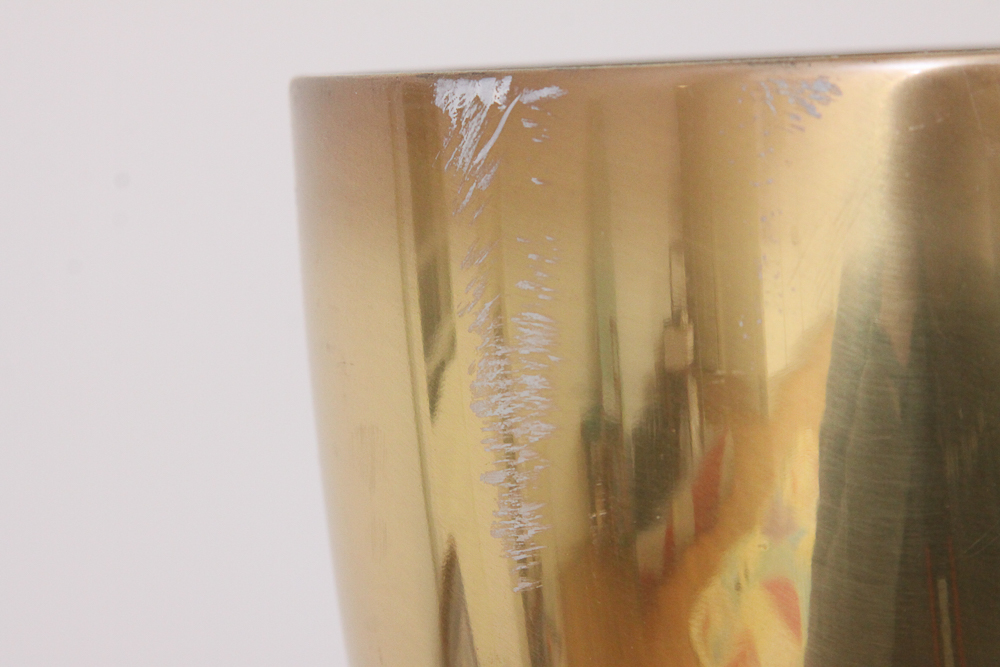 Vintage Brass Torchiere Scroll Motif Floor Lamp