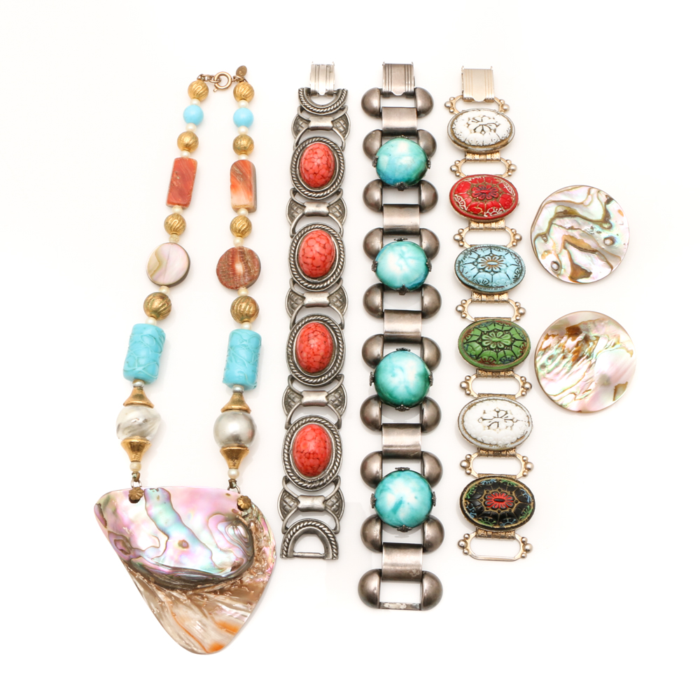 Assortment of Gemstone Jewelry Including Cadoro