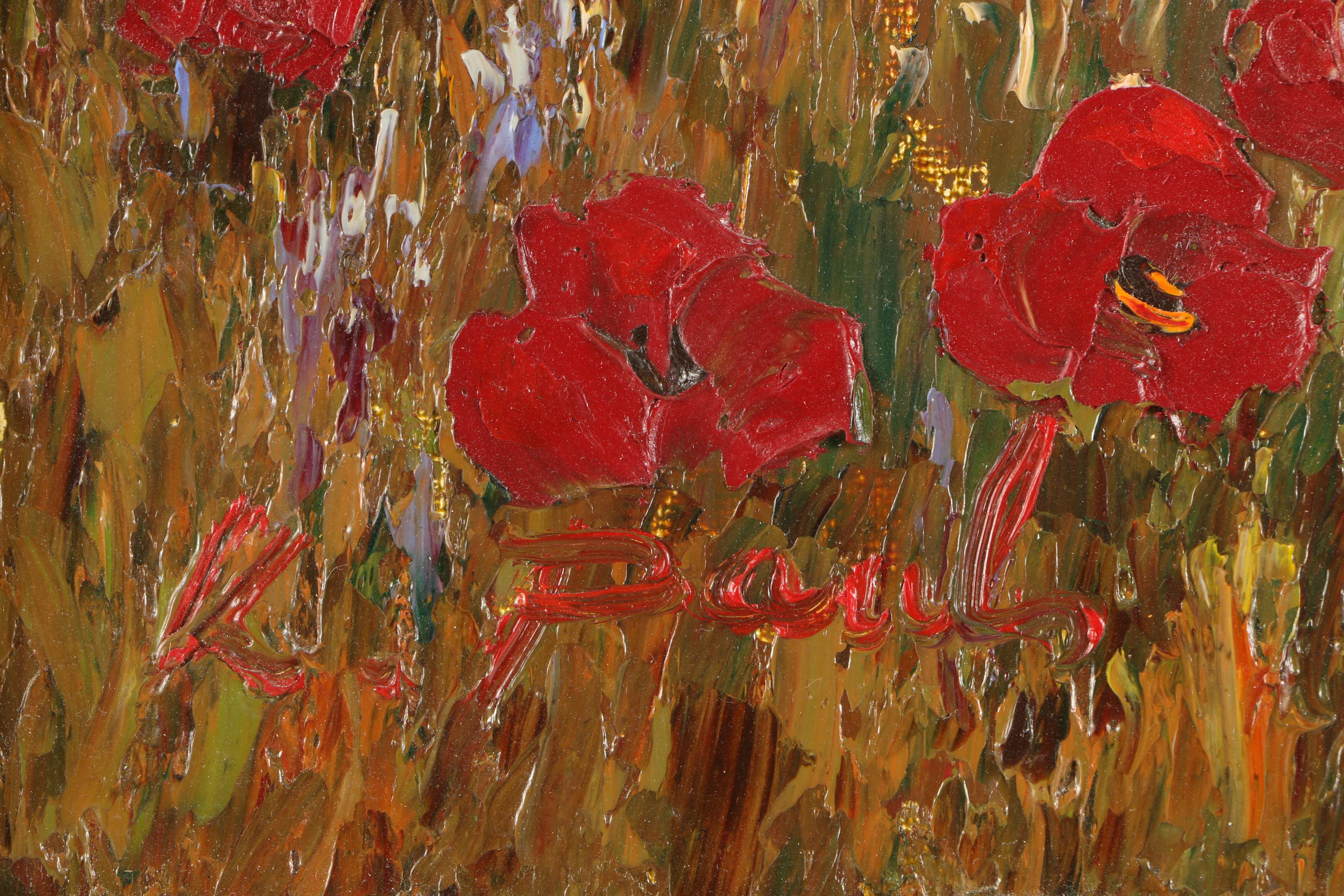K. Paul Oil Painting on Canvas "Poppy Field"