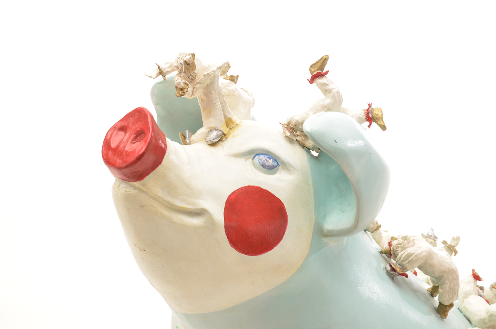 Cincinnati's "Big Pig Gig" Sitting Pig Sculpture