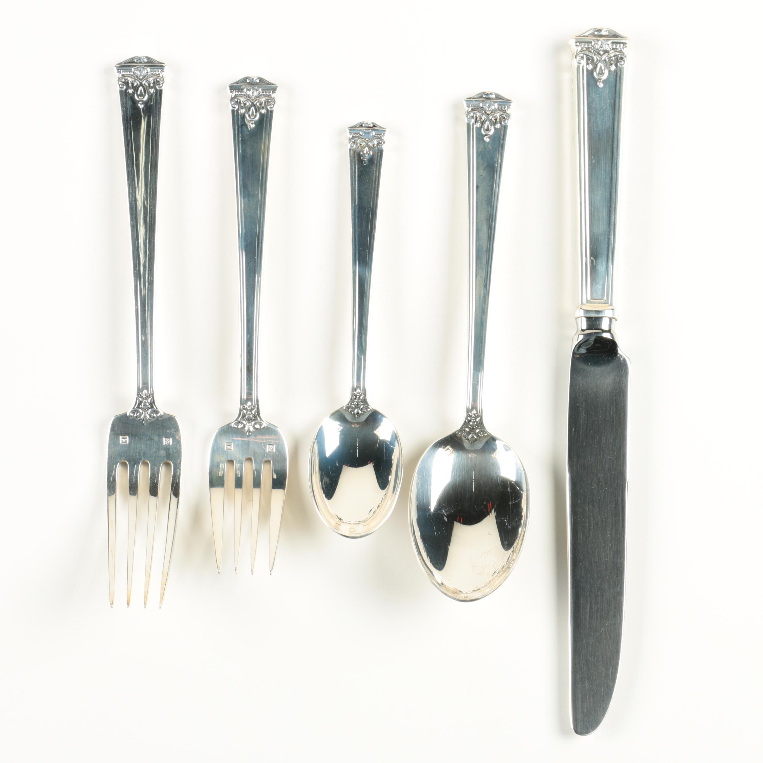 Tuttle Silversmiths "Trianon" Sterling Silver Flatware Set