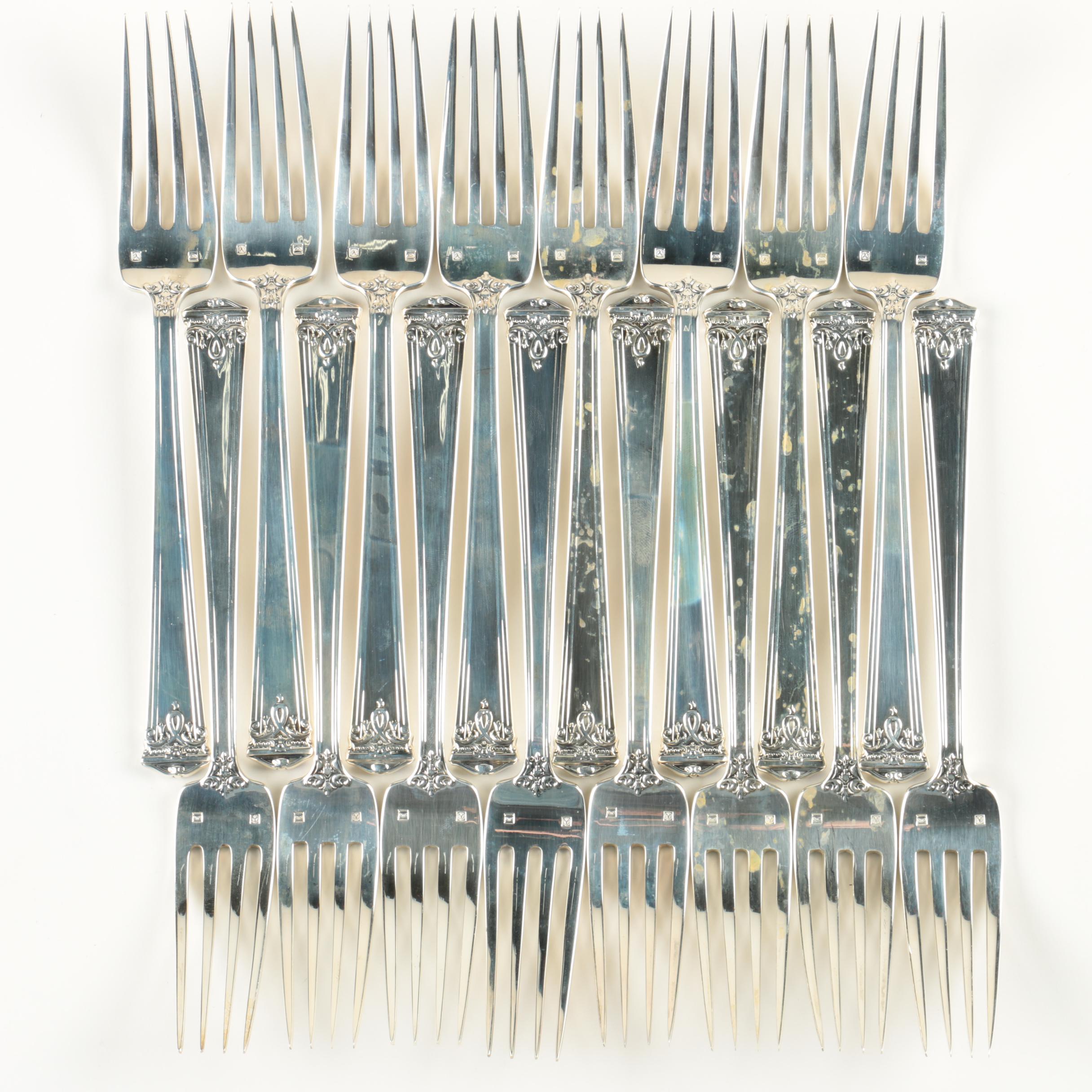 Tuttle Silversmiths "Trianon" Sterling Silver Flatware Set