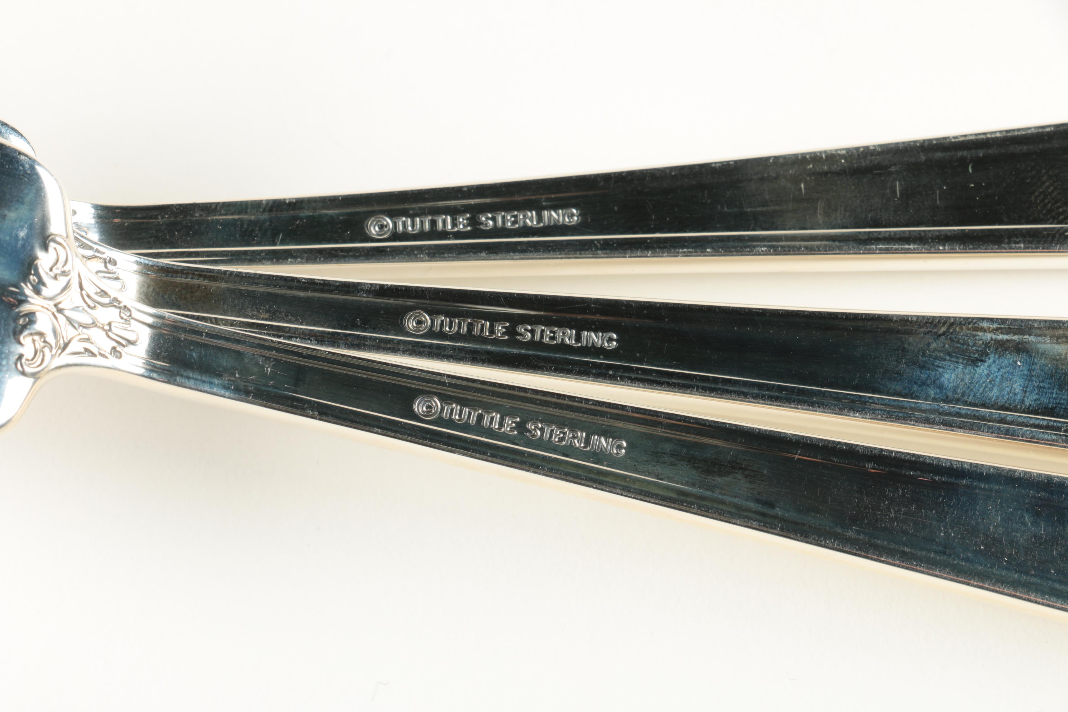 Tuttle Silversmiths "Trianon" Sterling Silver Flatware Set