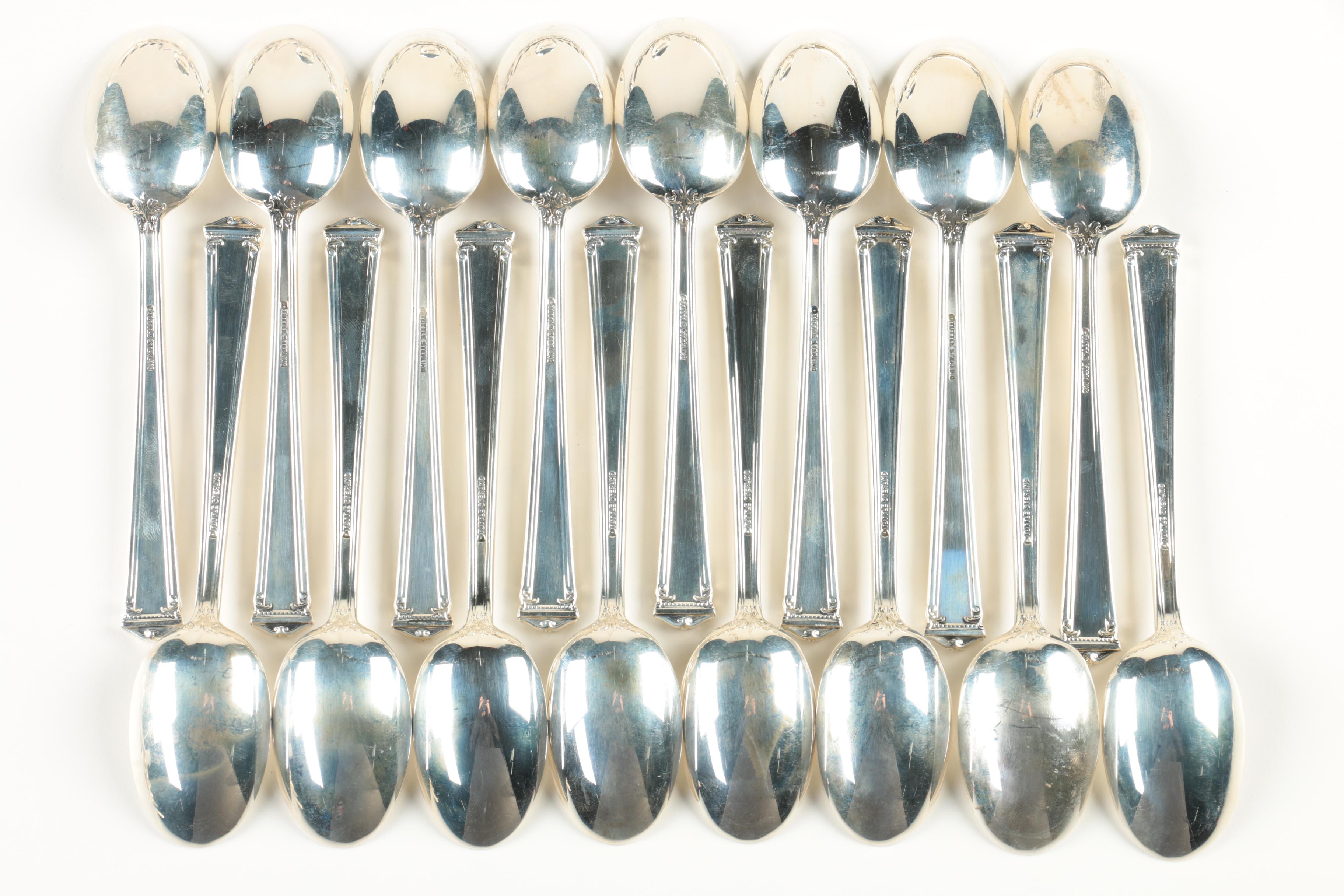 Tuttle Silversmiths "Trianon" Sterling Silver Flatware Set