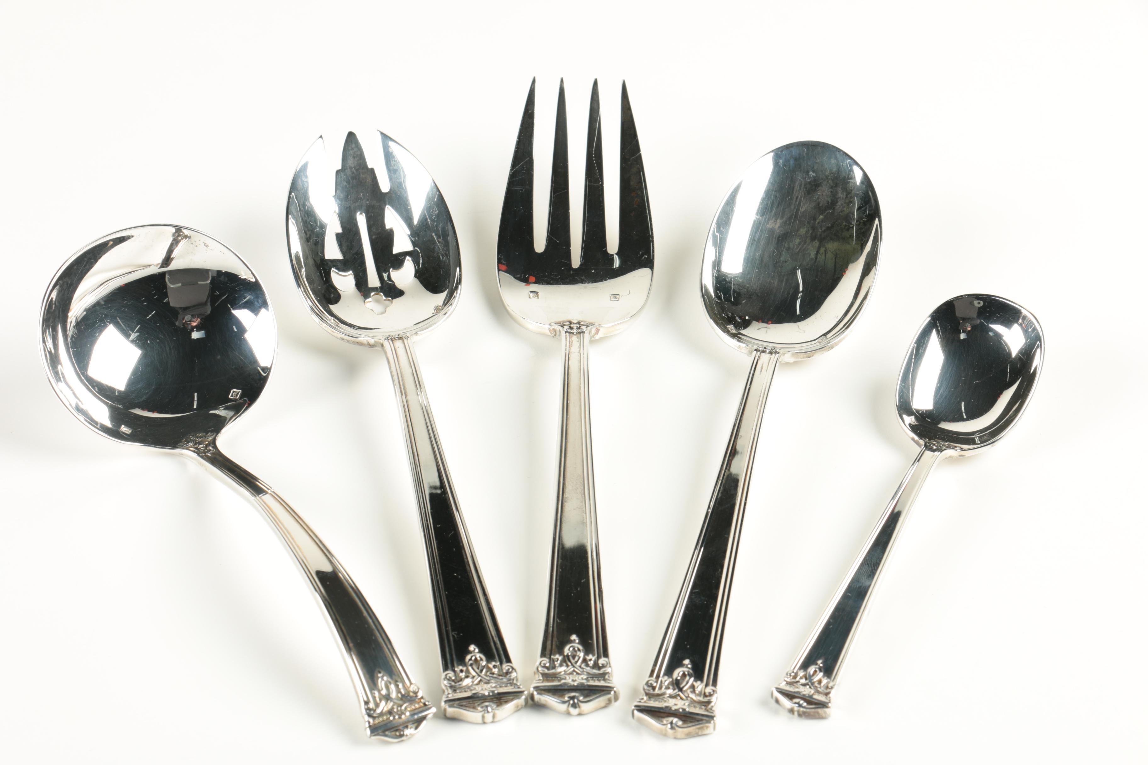 Tuttle Silversmiths "Trianon" Sterling Silver Flatware Set