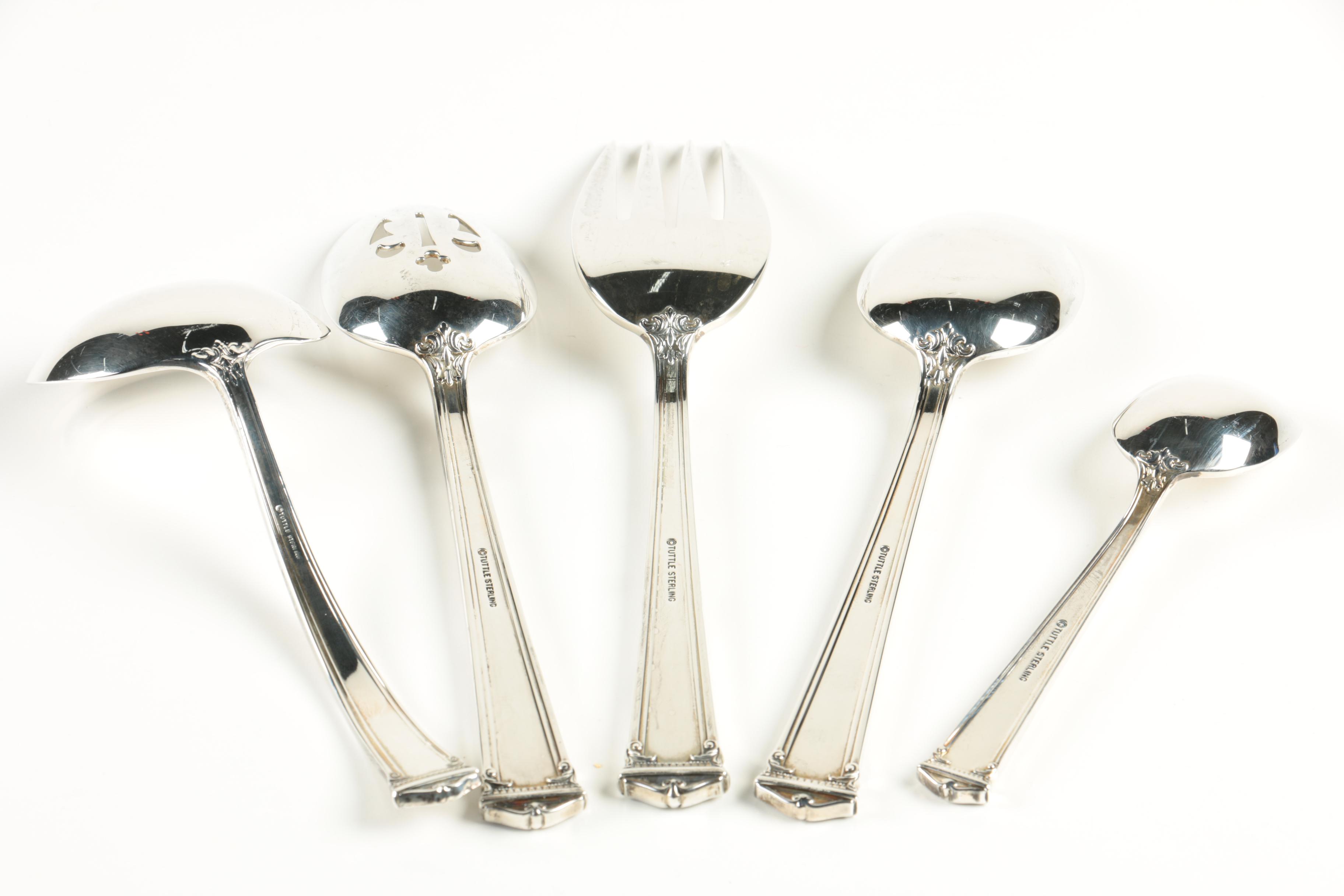 Tuttle Silversmiths "Trianon" Sterling Silver Flatware Set