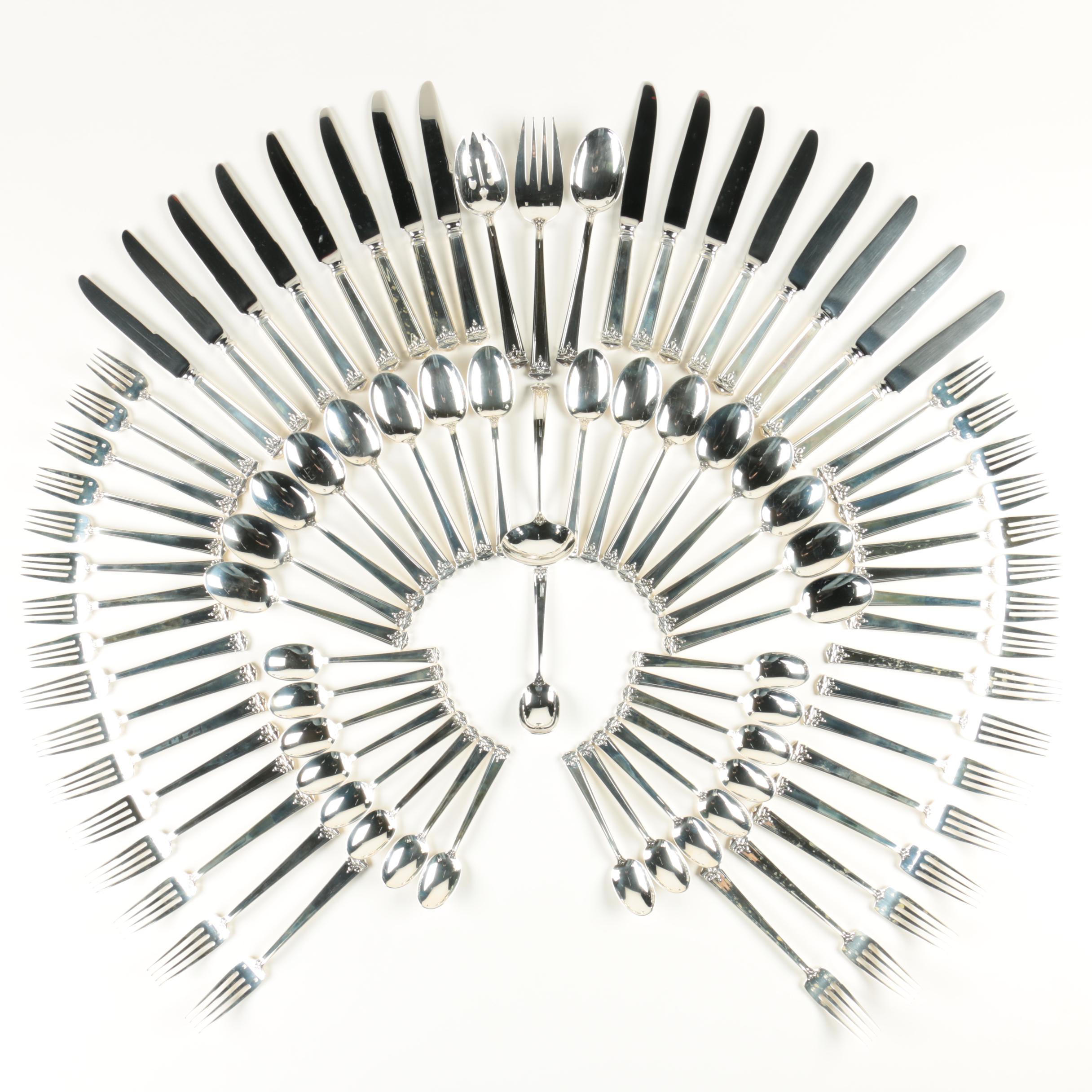 Tuttle Silversmiths "Trianon" Sterling Silver Flatware Set