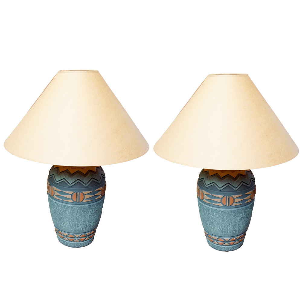 Pair of Southwest Style Table Lamps