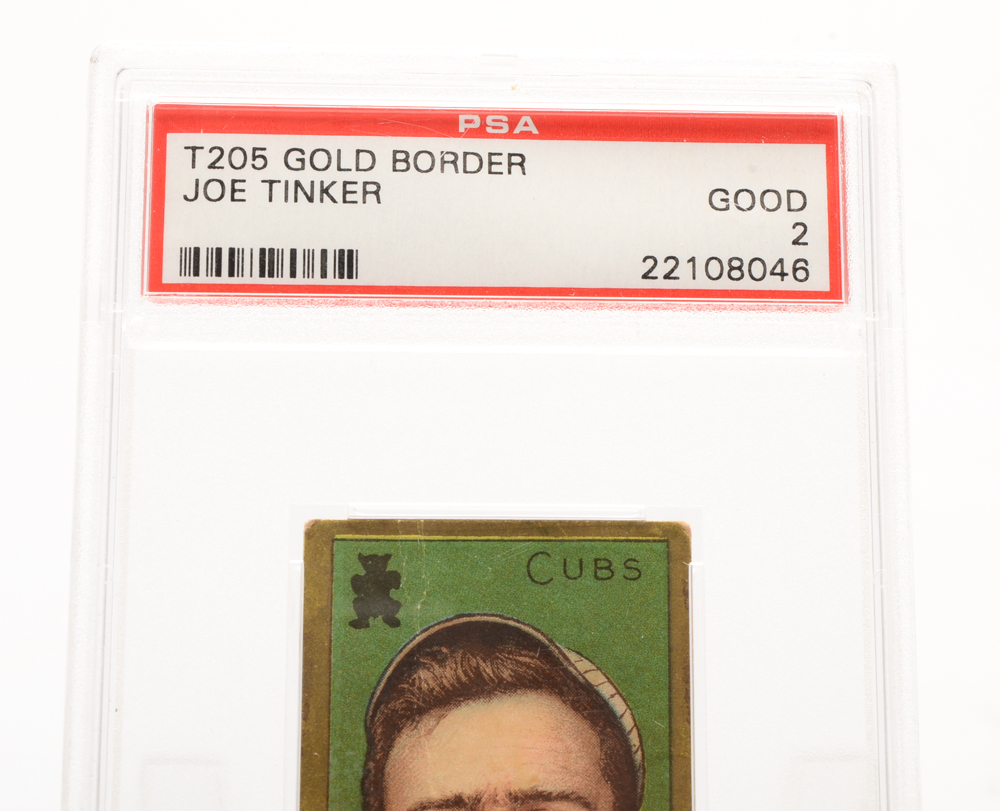 Early 1900s Joe Tinker "T205" PSA Graded Baseball Card