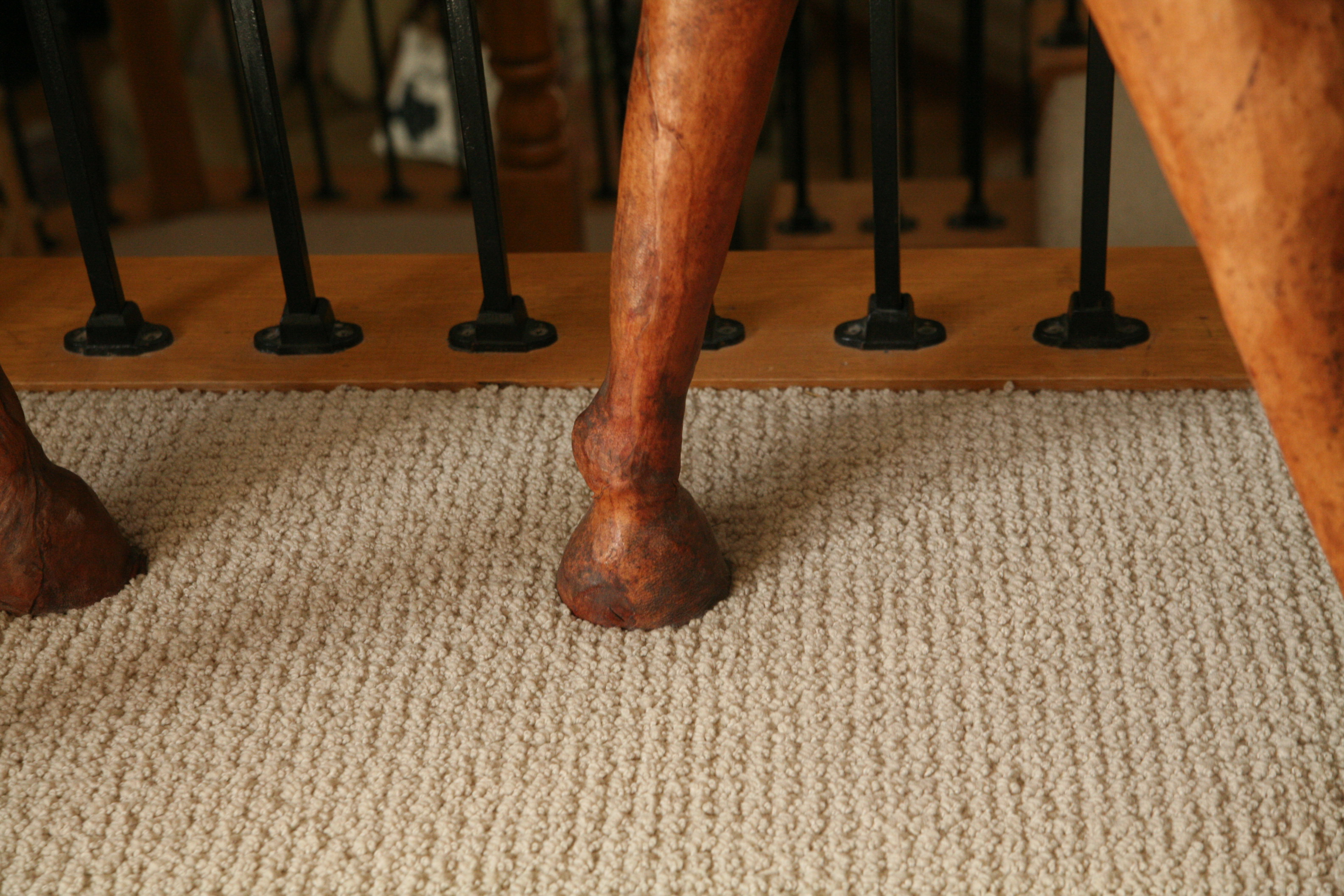 Leather-Wrapped Horse Statue