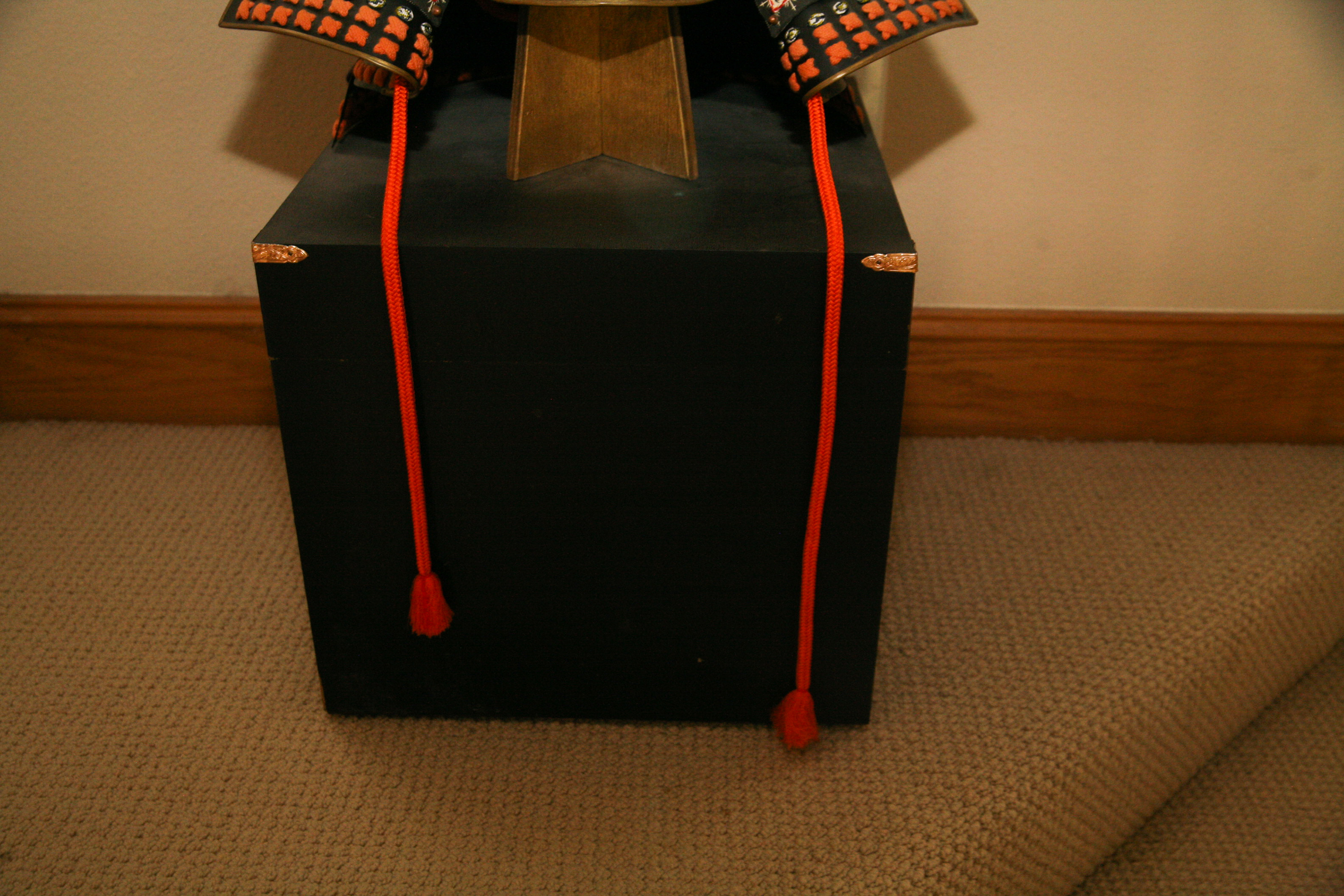 Japanese Style Kabuto Helmet on Display Block