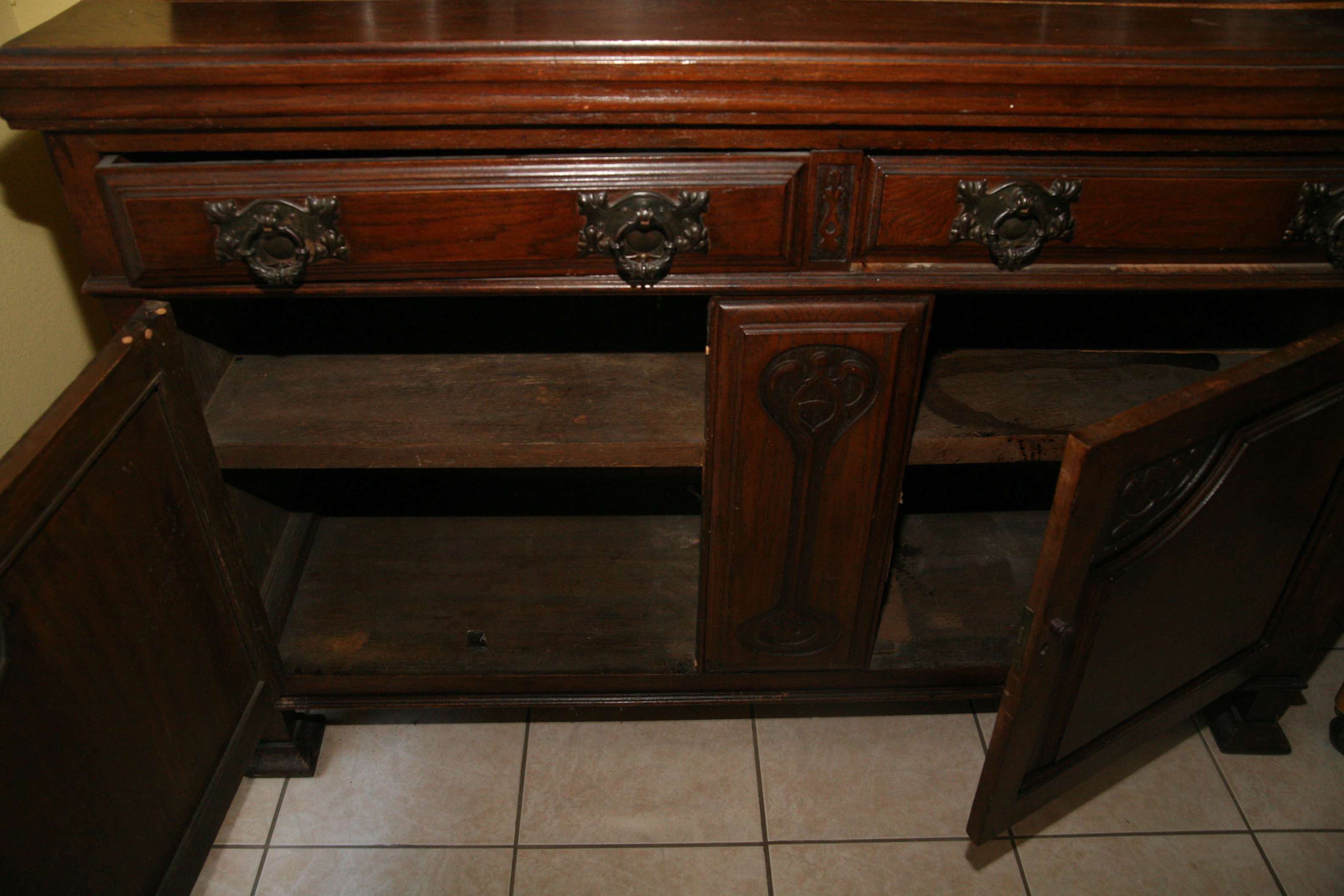 Antique English Art Nouveau Buffet