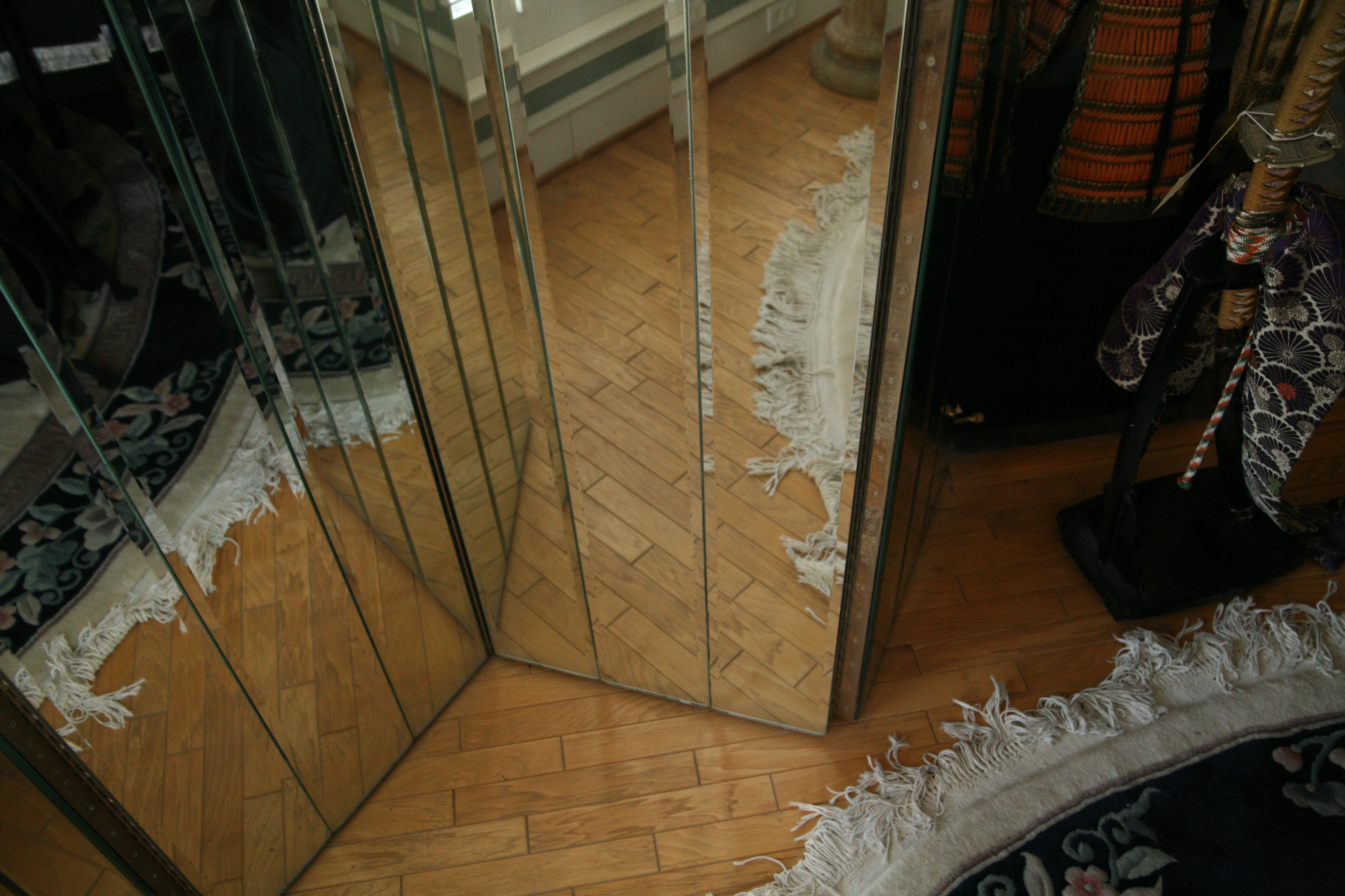 Mirrored Room Divider Screen
