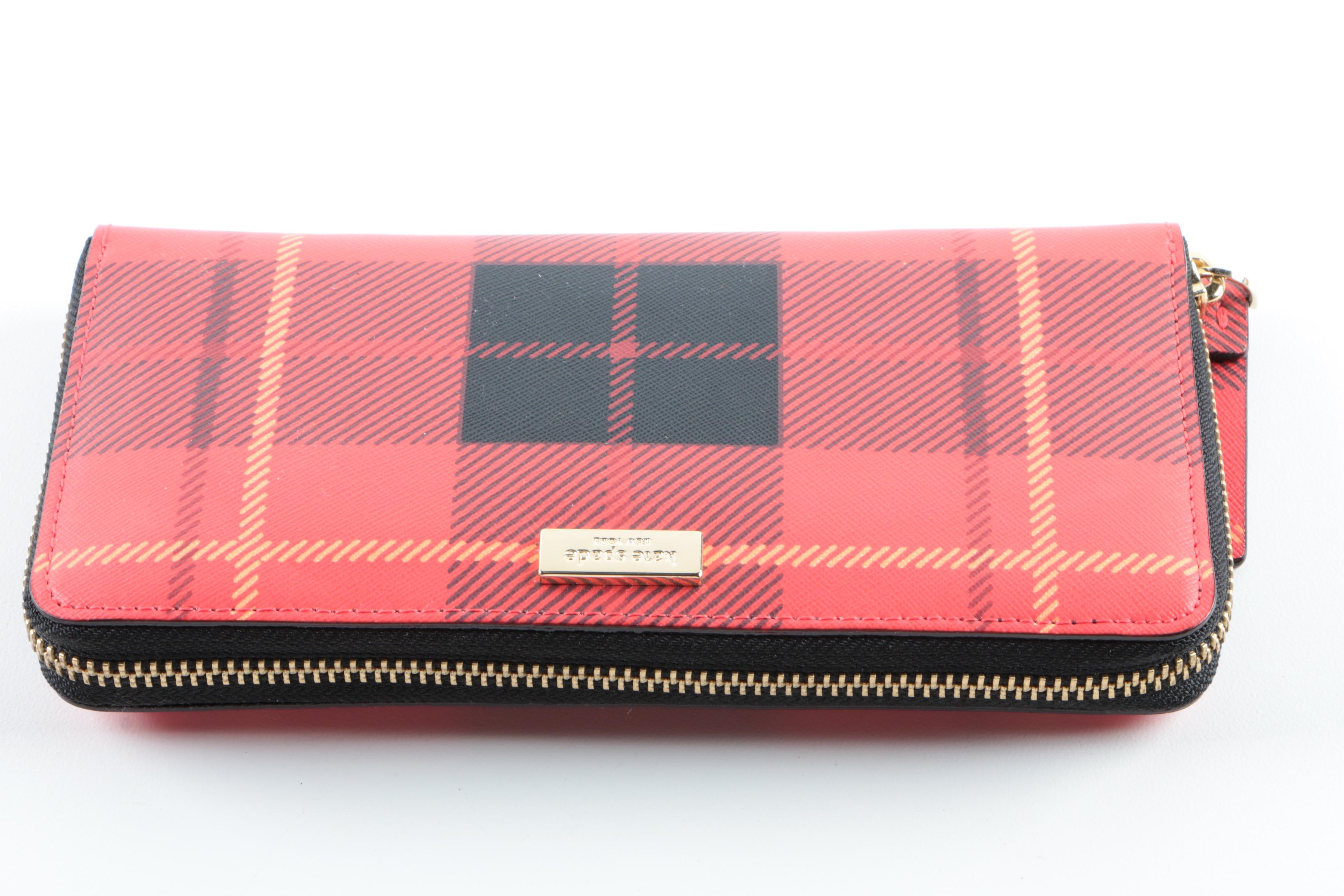 Kate Spade New York Small Rachelle Newbury Lane Plaid Handbag and Wallet