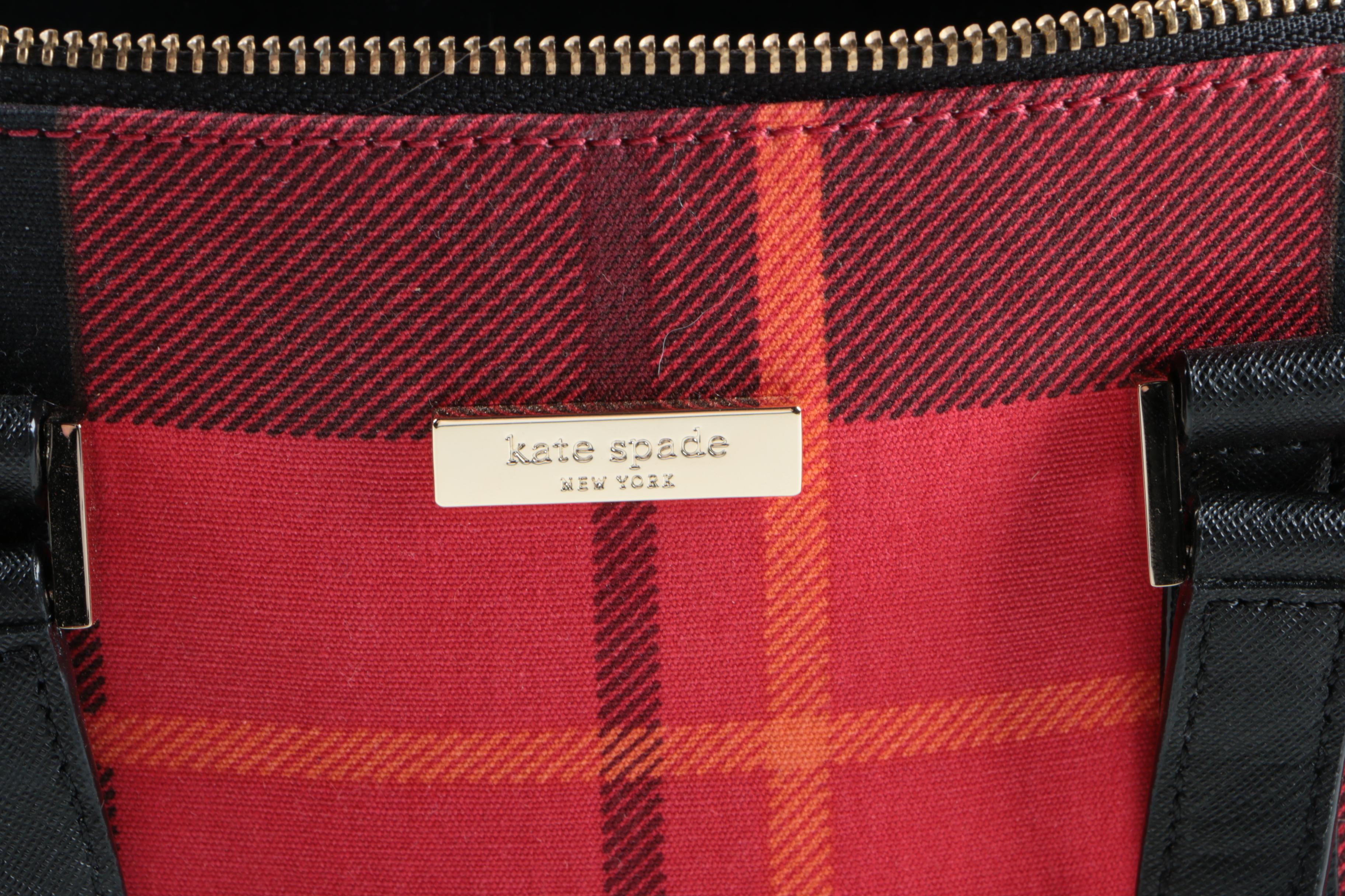 Kate Spade New York Small Rachelle Newbury Lane Plaid Handbag and Wallet